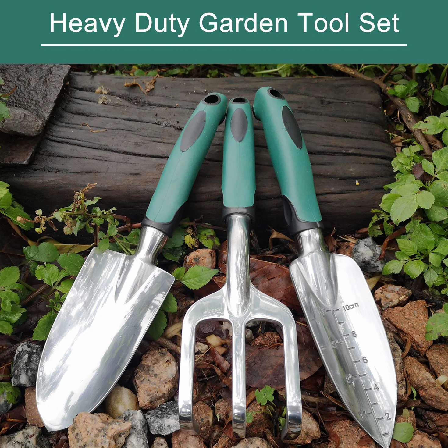 7 Piezas Herramientas de Jardín Kit Jardineria,Kit de Jardinería,Herramientas de Mano de Jardín,para Trasplantar Flores y Verduras,Aflojar el Suelo,Desherbar