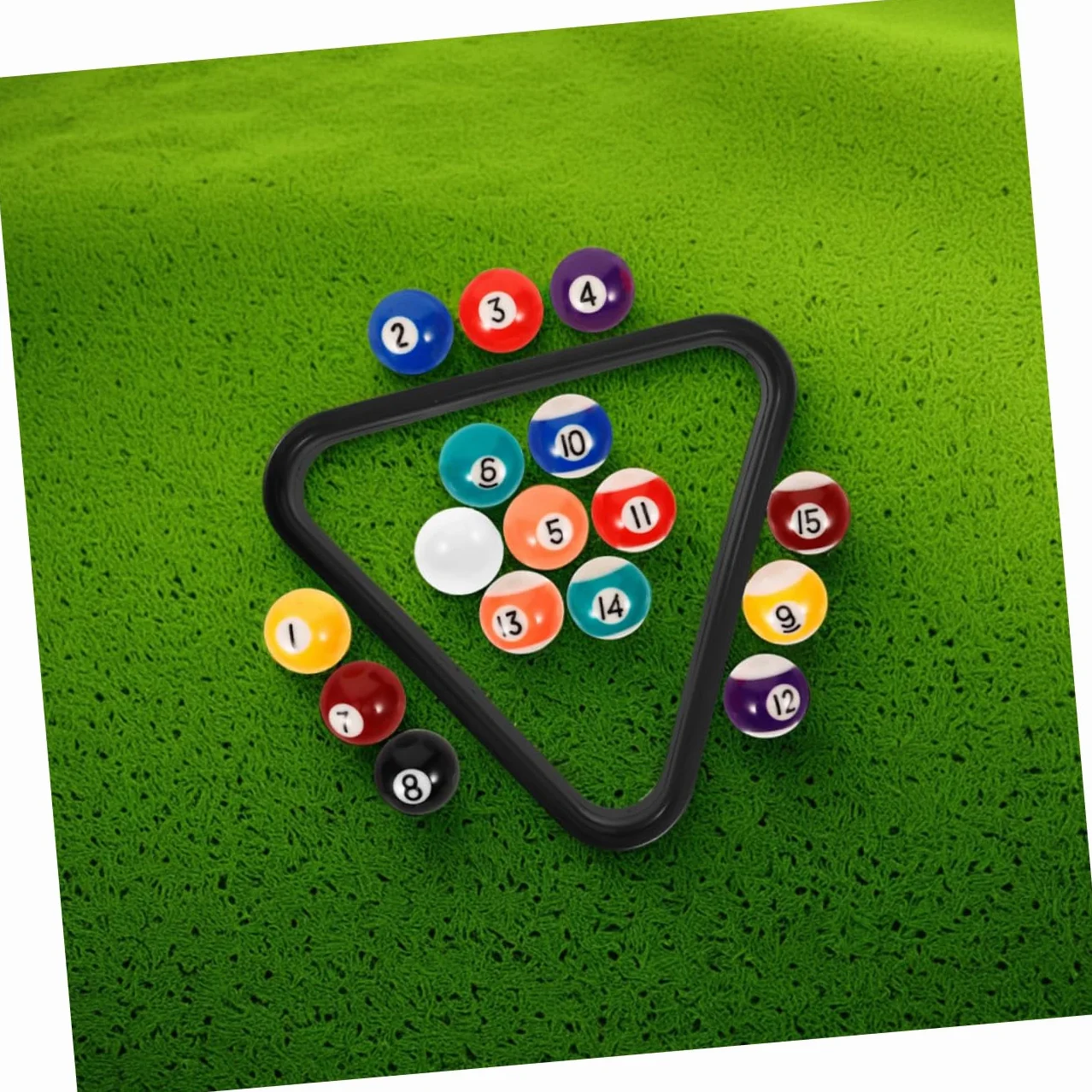 Juego de Bolas de Billar 17 Piezas Resina Mini Triángulo para Niños