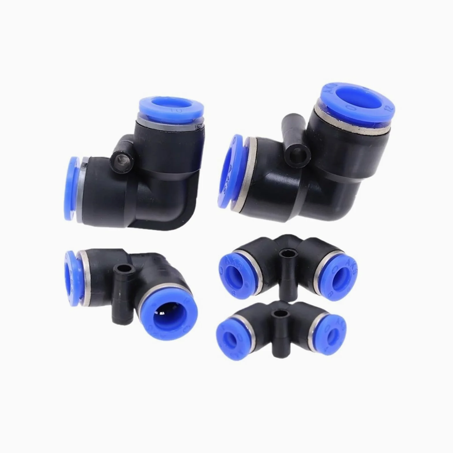 Conectores de tubería PV de 2 vías, Accesorios neumáticos de plástico de 4 mm, 6 mm y 8 mm, Rectos, de inserción rápida, con Bloqueo Deslizante, 50/100 Unidades(16mm(50PCS))