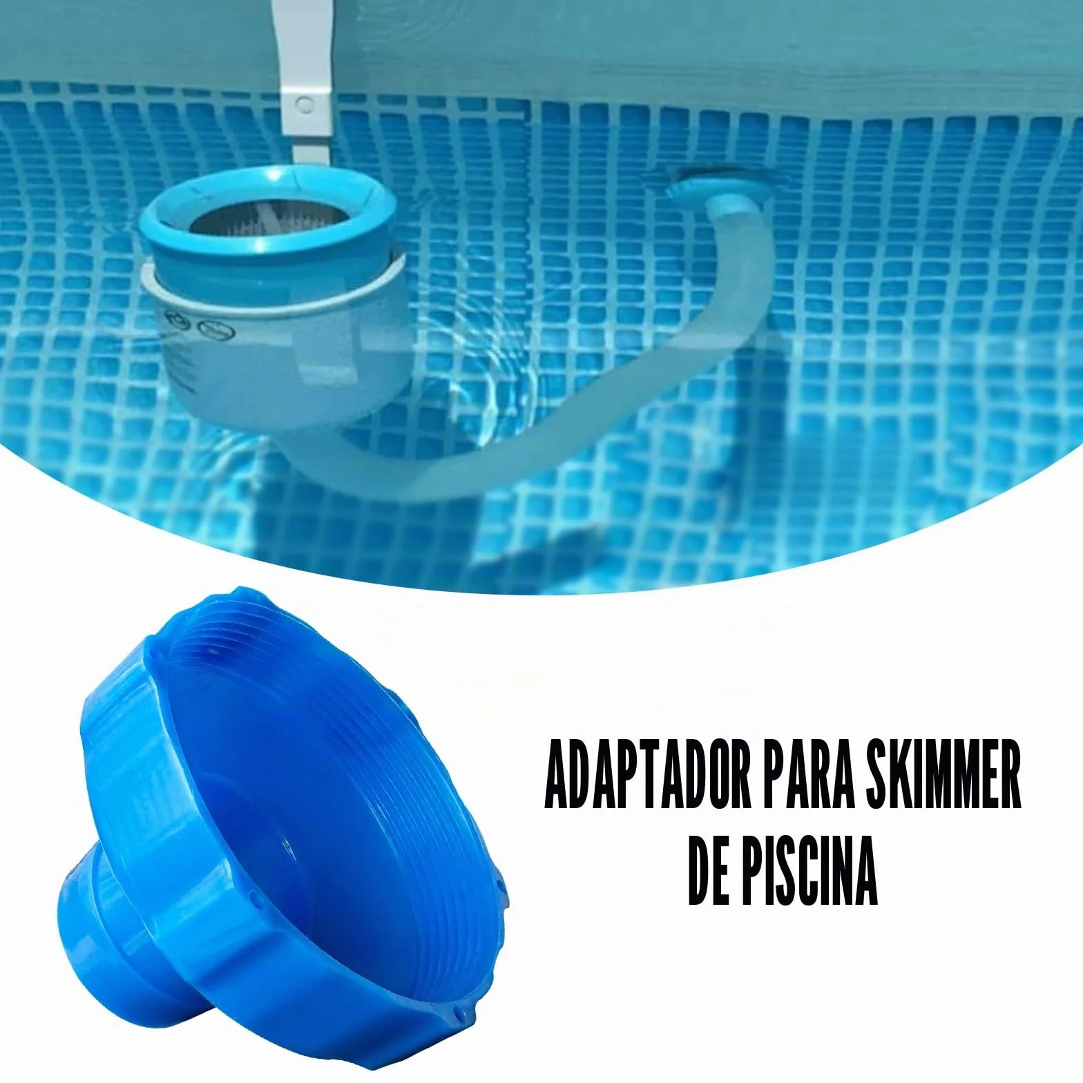 2 pcs Adaptador para manguera de skimmer, pequeño adaptador de manguera de filtro, para piscina sobre el suelo Skimmer Kit