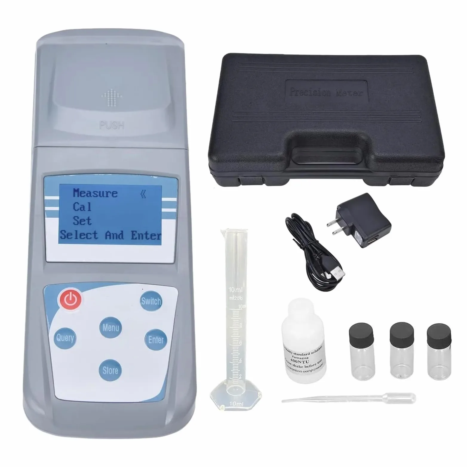 Medidor de turbidez digital, Turbidímetro portátil, microordenador, medidor de turbidez digital alta precisión for piscinas, laboratorio calidad del agua,para pruebas de calidad del agua