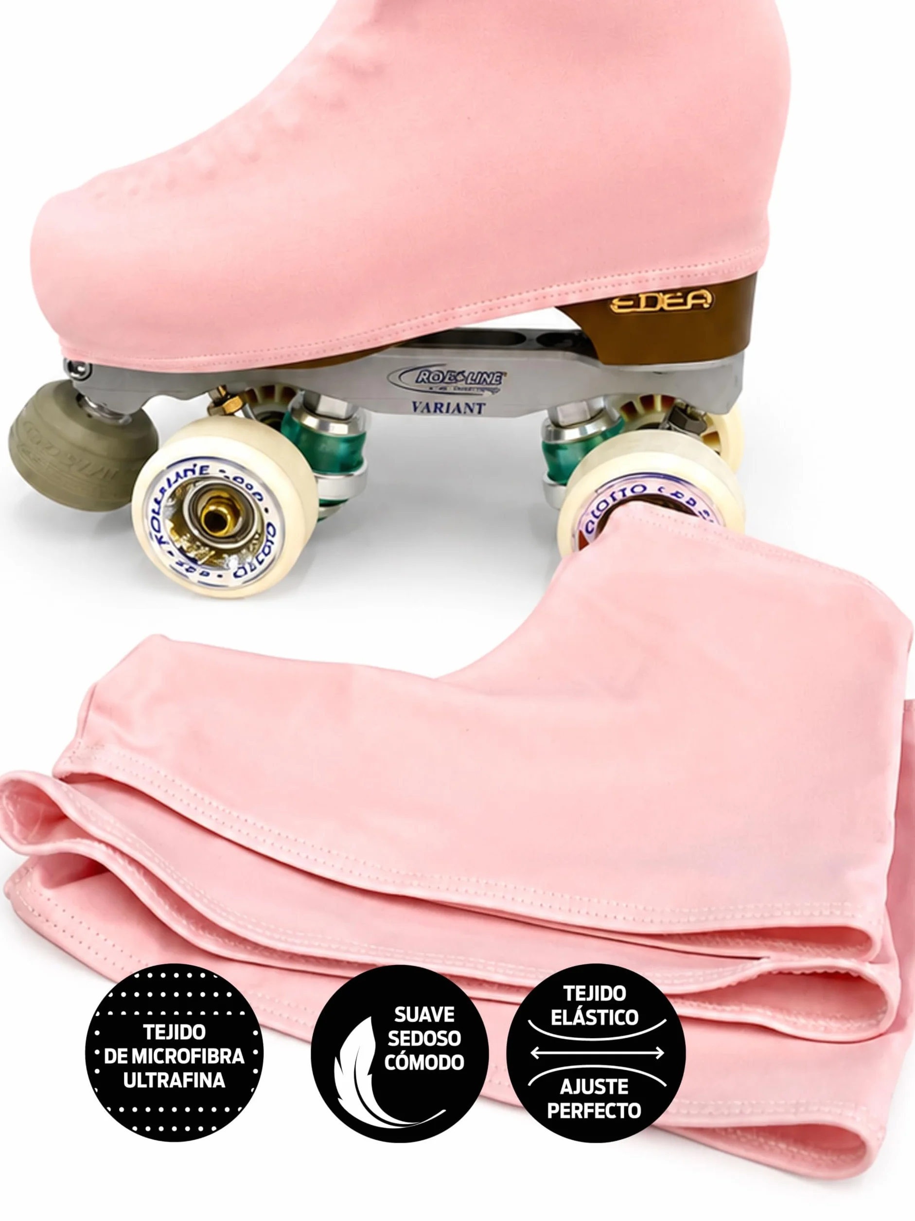 CRLSPORT Cubre patín para niña y Mujer, Funda Patinaje Hielo 180 Densidad Talla Universal Rosa Bebé