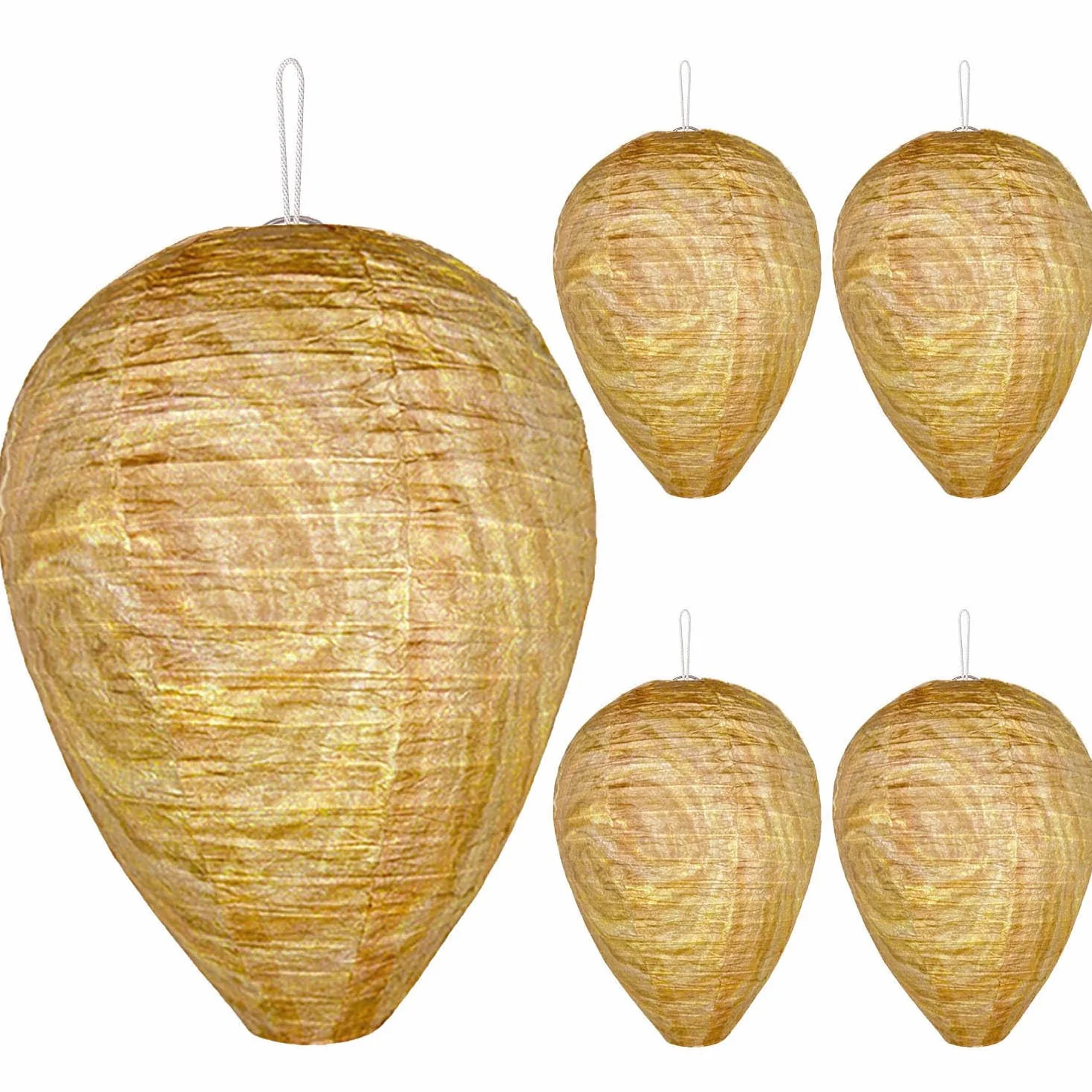 5 Piezas de Nido de Avispa Artificial, Nido de Avispas de Suspensión, Preventivo Contra Avispas, Colmena Artificial, Casas y Jardines Para Defenderse de Las Avispas.