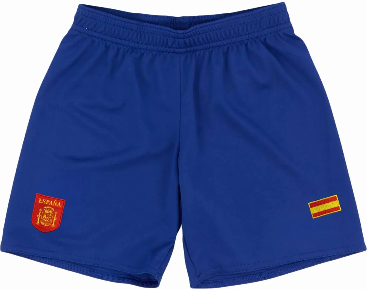 Camiseta de Fútbol España Hombre Rojo Amarillo Poliéster Manga Corta Transpirable