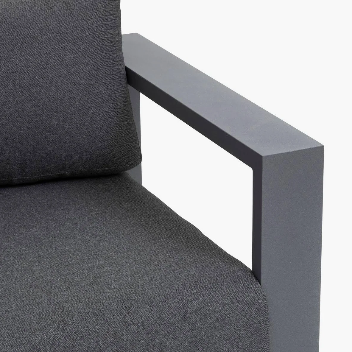 Hespéride - Conjunto de Muebles de jardín esquinero Allure Grafito 5 plazas de Aluminio y poliéster