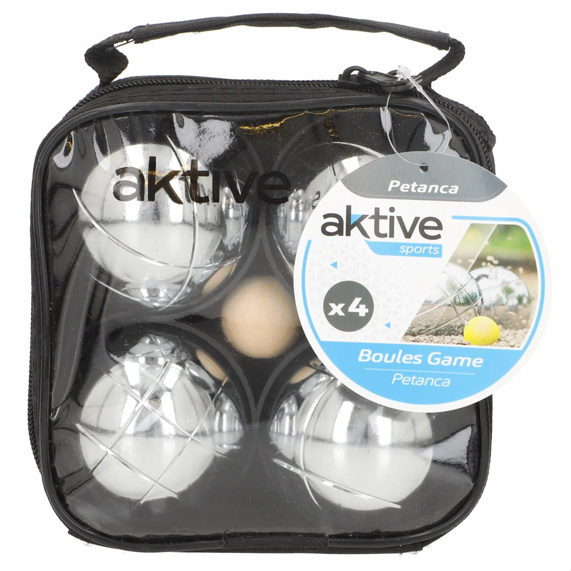 AKTIVE 54035 Juego de petanca 4 bolas Sports