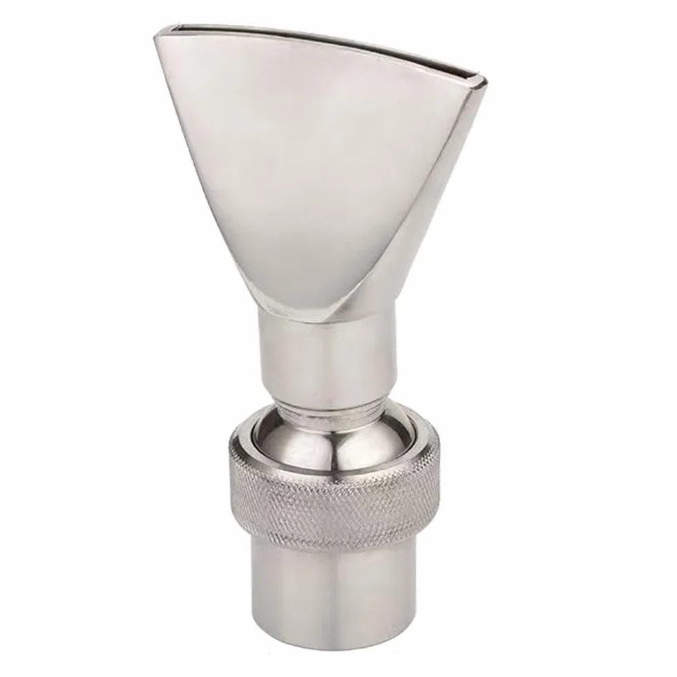 Boquilla de fuente de agua DN50 de 2 pulgadas, boquilla estrecha de acero inoxidable para jardín, estanque, museo, parque, crea una hoja de agua en forma de abanico