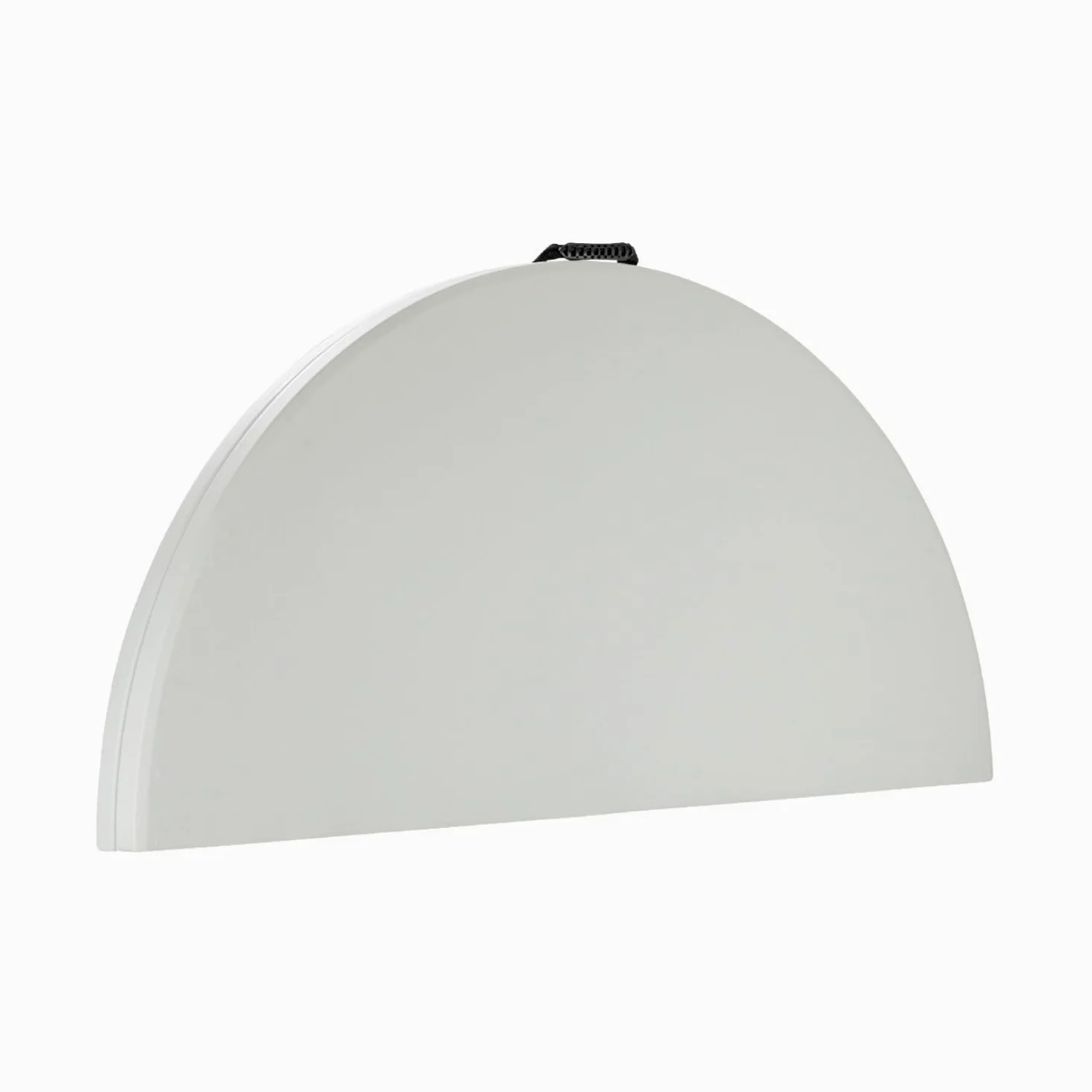 THINIA HOME Pack 2 Mesas Plegables Portátiles Resina Ø150cm Blanco Efecto Granito