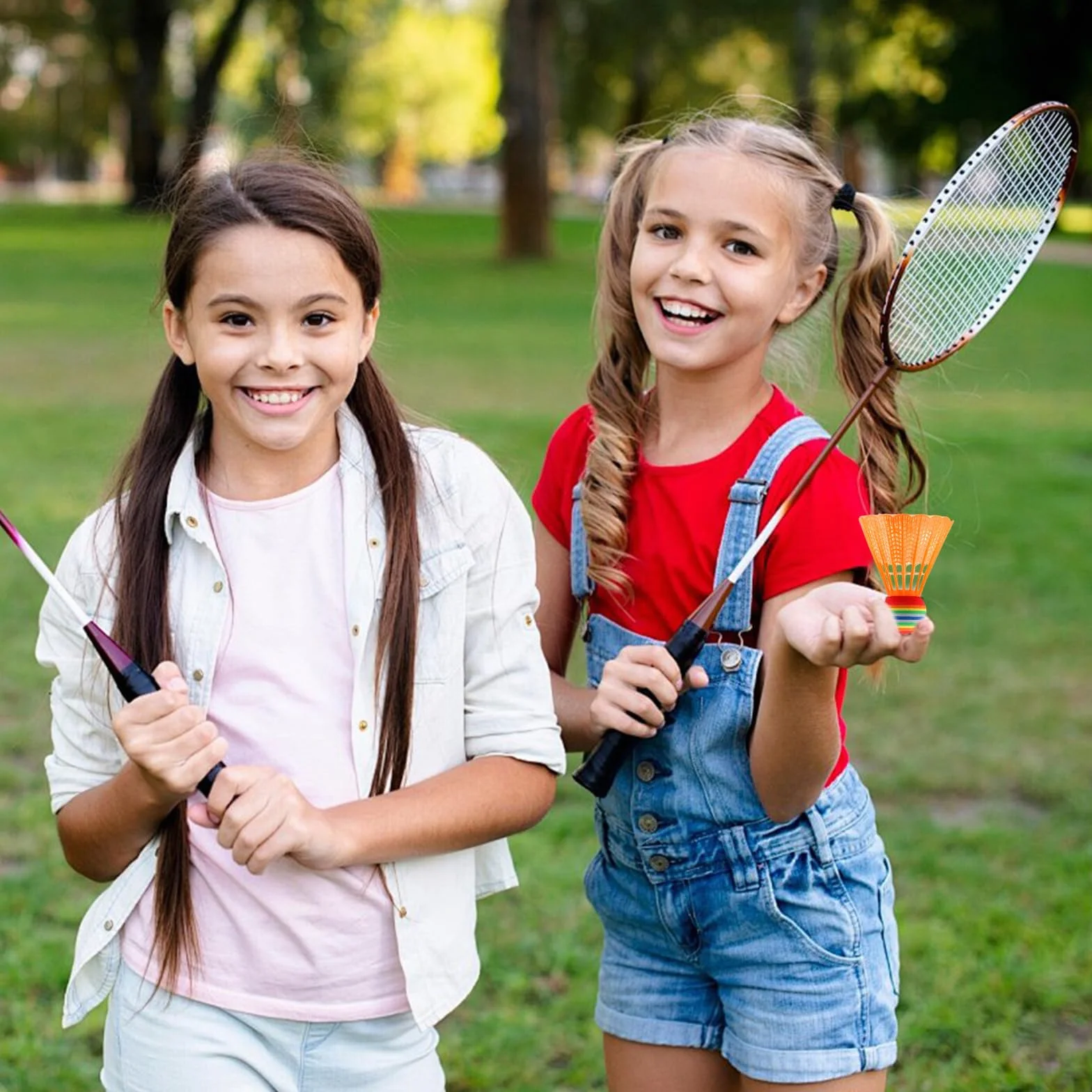 CATELL 20 Piezas Volantes de Bádminton, Plástico Coloridos para Exteriores e Interiores
