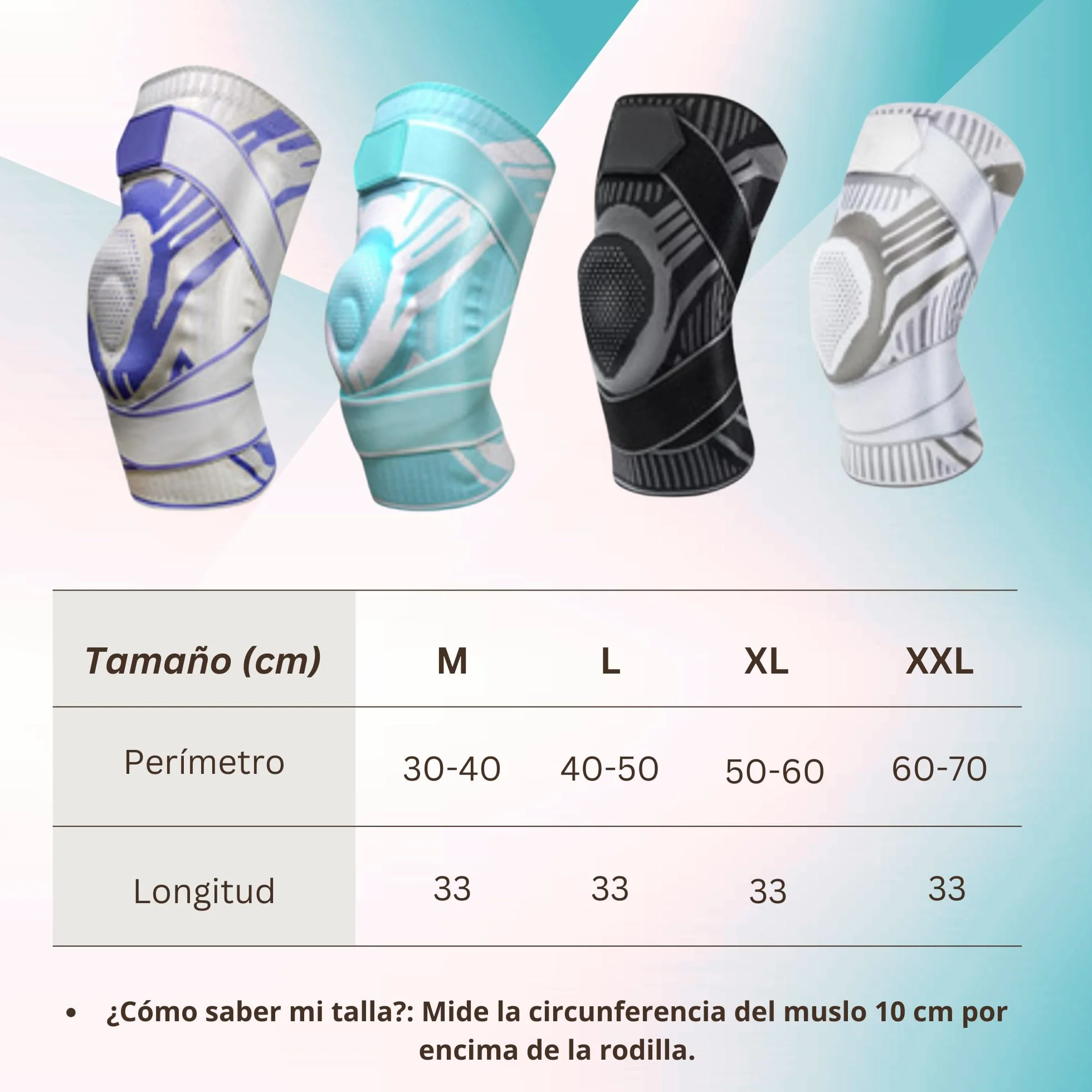 Drakon Rodillera de Compresión Menisco y Ligamento con Estabilizadores Laterales, Negro Large