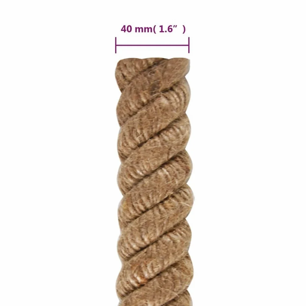 PURADAY 5 m Longitud Cuerda de Yute y 40 mm Grosor Yute Natural Rollo Cuerda Cordel de Jardin Cordón de la Planta Atar Tomates Cuerda para Plantas de Jardin Cuerda Gruesa Cuerda Yute Gruesa