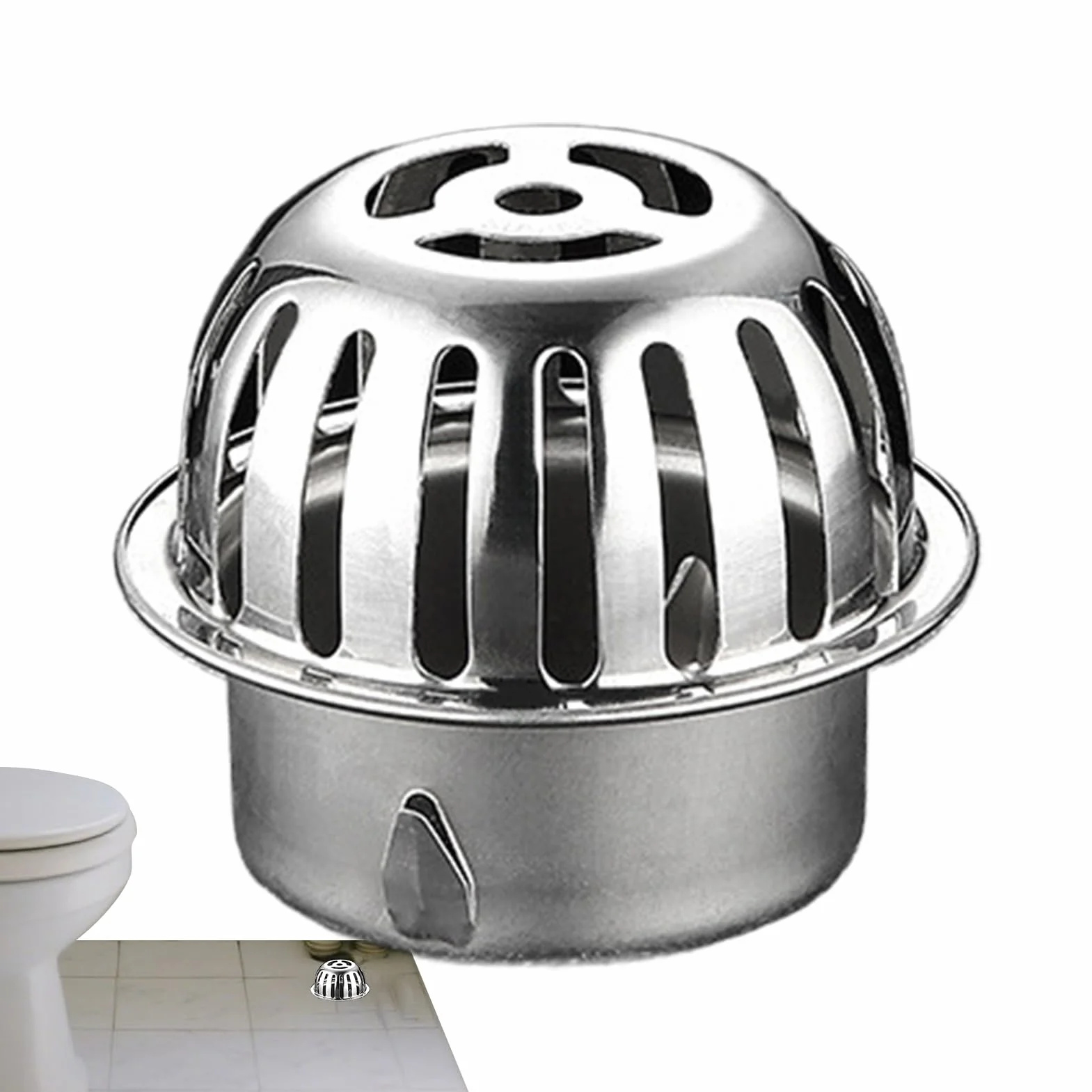 Cubierta De Drenaje para Exteriores - Rejilla para Sumideros de Baño - Rejilla Cúpula Antiatascos Acero Inoxidable para Baño Jardín Sótano