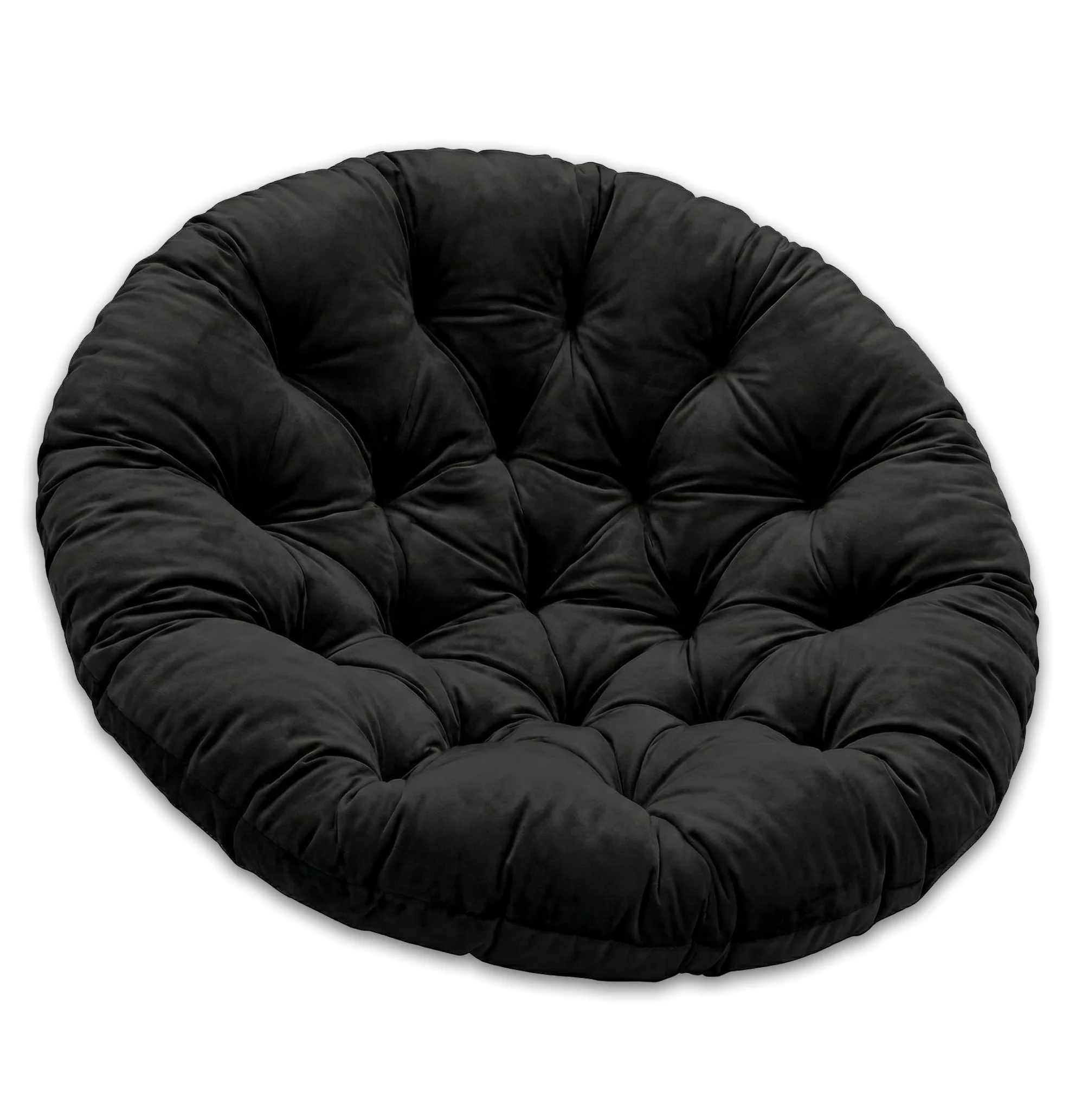 SuperKissen24. Cojín para Silla Colgante – Cojín Redondo con Fibra de Silicona – Cojín para Columpio Colgante de Tela de Terciopelo – Asiento Colgante – Interior y Exterior – Cojín Decorativo para