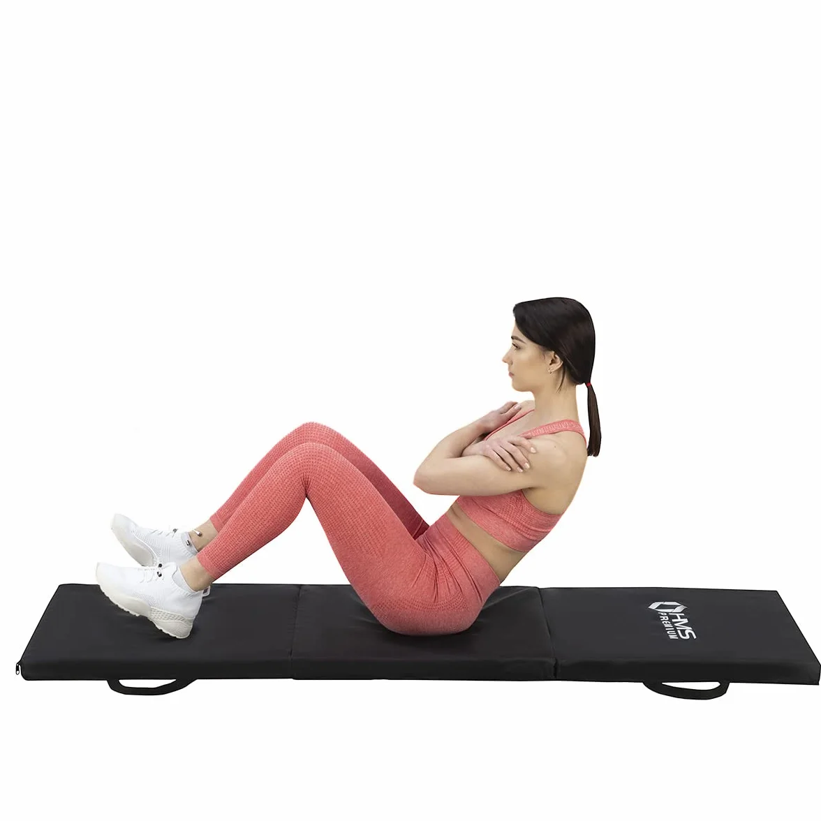 Colchoneta de gimnasia plegable 180 x 60 x 5 cm Negro
