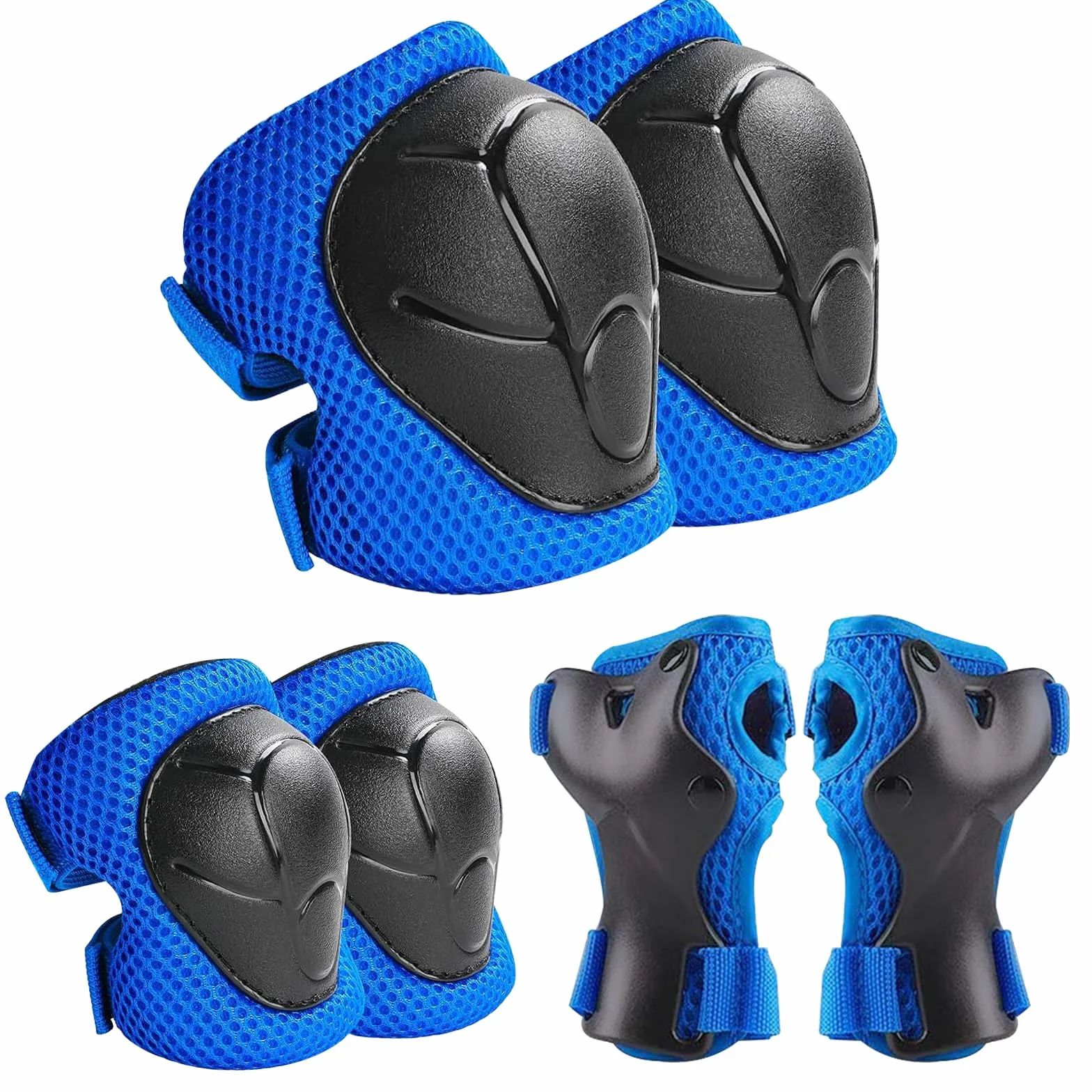 Zorplex Juego de 6 Protecciones Infantiles, Rodilleras Coderas Muñequeras para Patines Ciclismo Monopatín