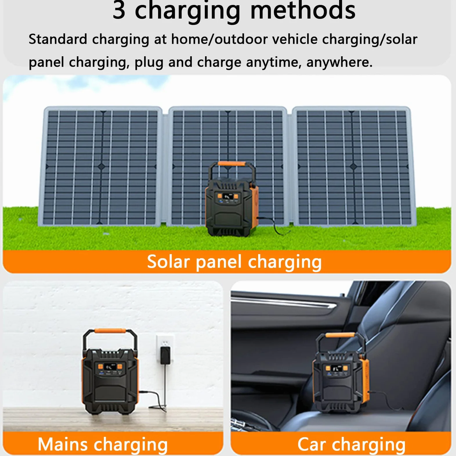 Estación Energía Portátil Batería Litio 200W/ 172,8Wh/ 48000mAh para Exteriores Salida De Ca De Onda Sinusoidal Pura De 110V/ 220V Apta para Camping Hogar Respaldo De Emergencia