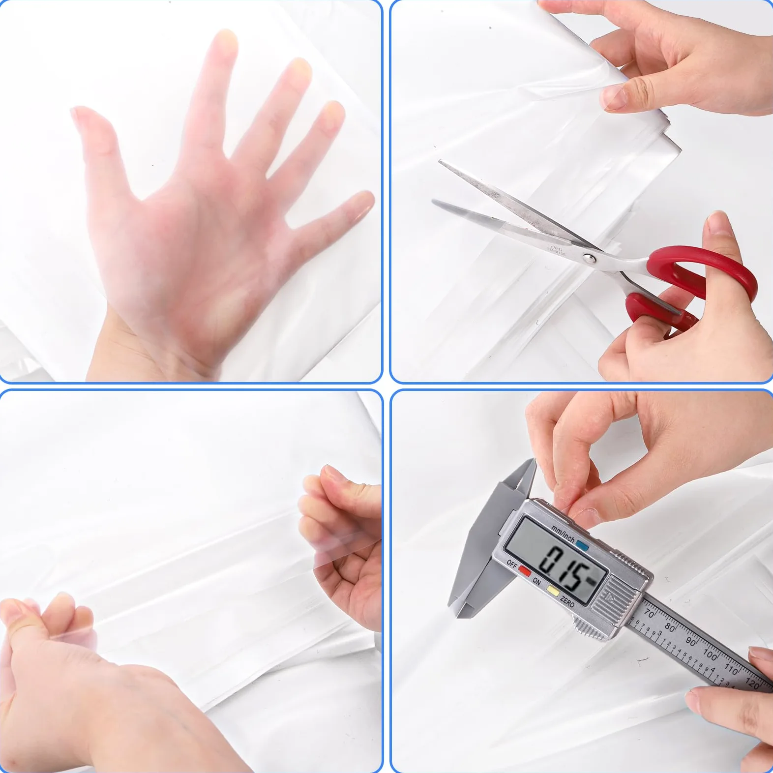 Pumtus Lámina de plástico para invernadero de 10 x 26 pies, película de polietileno transparente resistente a los rayos UV, resistente a los rayos UV, resistente al goteo, heladas, viento y polvo