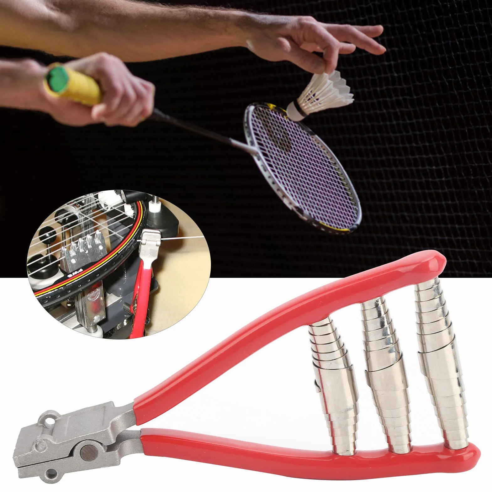 Abrazadera de Arranque Profesional para Tensar Cuerdas de Raquetas de Tenis y Badminton