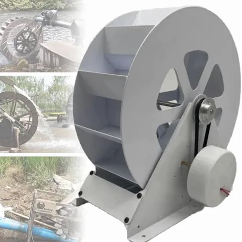 Generador de turbina de agua portátil, kit hidroeléctrico de flujo con funcionamiento silencioso para arroyos y ríos fuera de la red