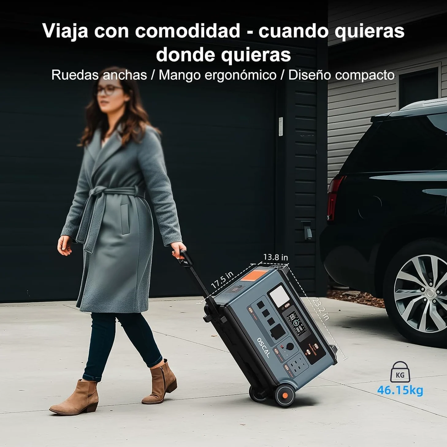 PowerMax 6000 Estacion de Energia Portatil con 4x200W Panel PV 3600Wh/6000W | LiFePO4 Batería de Gran Potencia (pico de 9000W), Generador Solar, Carga Rápida de 0-80% en 90 min para Camping, RV, Apagón
