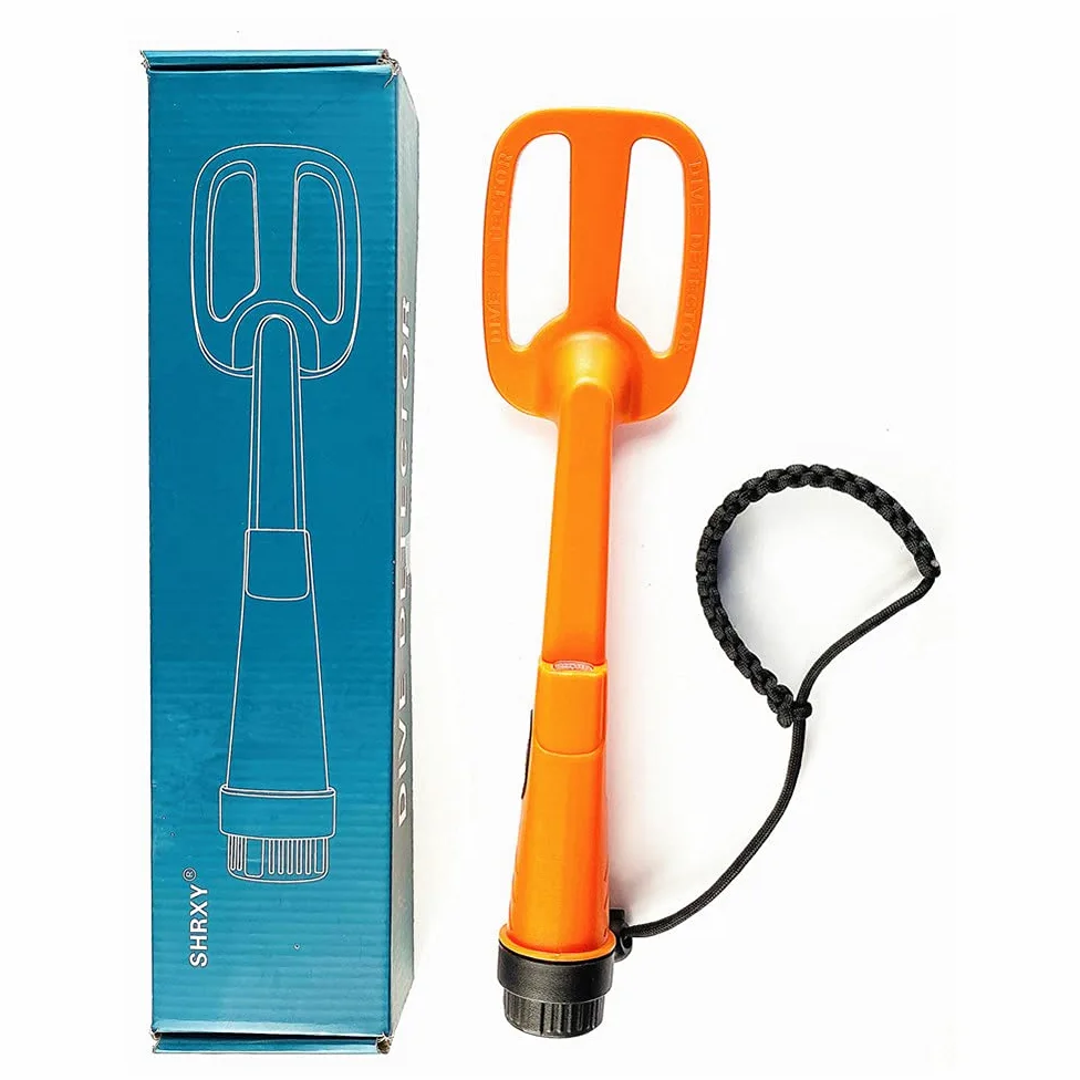 Detector de Metales subacuático Pulso Pinpointer Inducción Buceo Tesoro Impermeable Detector de Metales Bobina de Mano Buscador de Metales… (Naranja)
