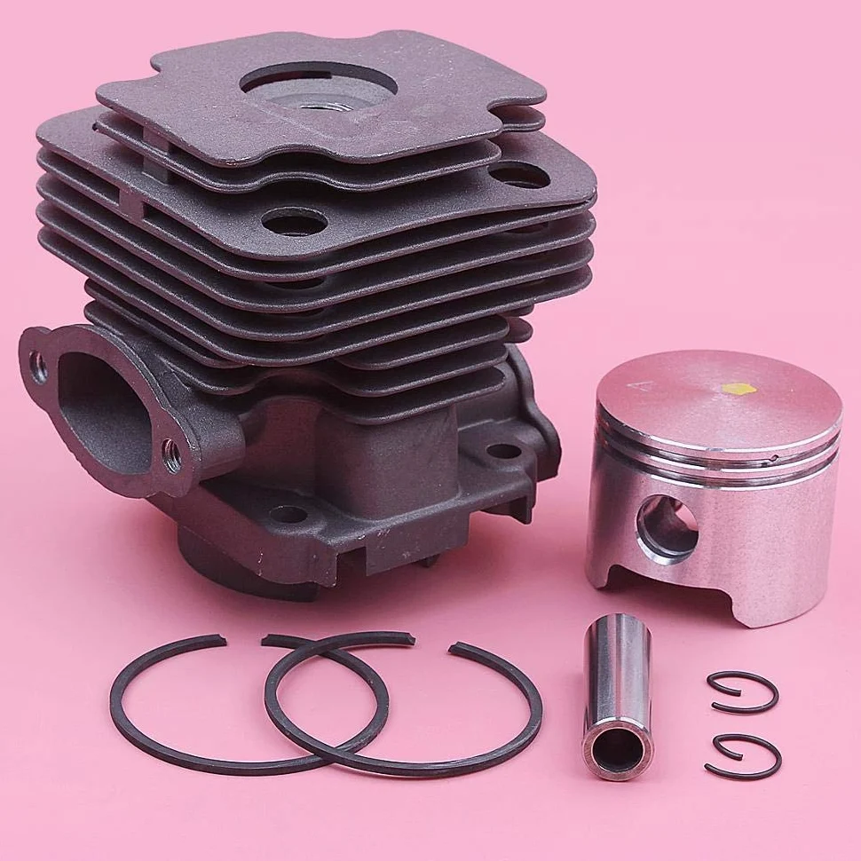 BAIJAC Kit de piñón de Anillo de pistón de Cilindro de 45 mm for el Kit de circlips for OLeo-Mac 753 753T EFCO 8530 Reemplazo de motosierras 61112035b, 6111 2035b