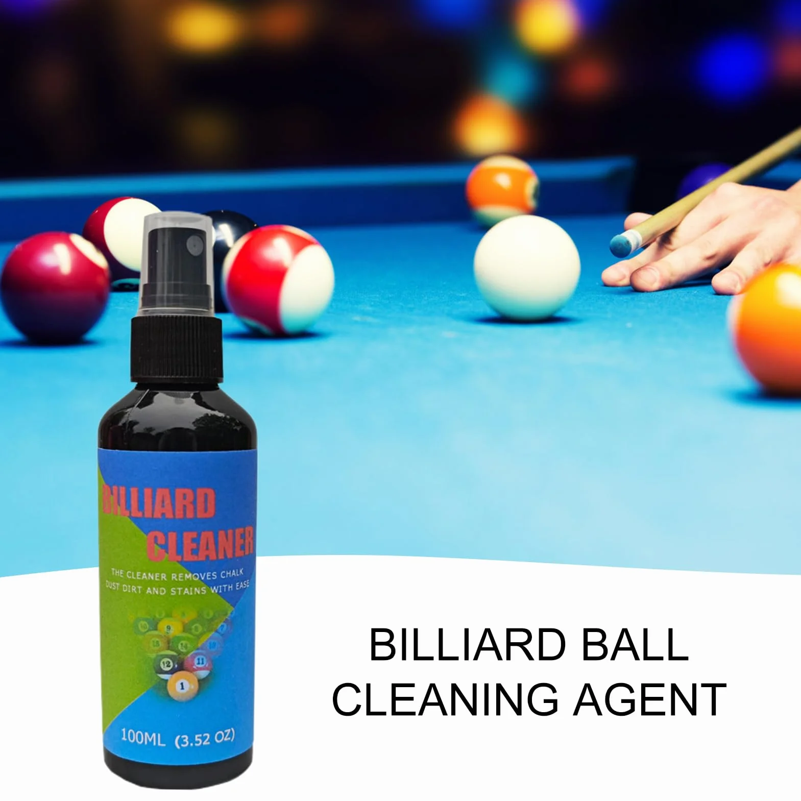 Limpiador de Bolas de Billar 100 ml Spray Pulido y Limpieza Profunda Mantenimiento