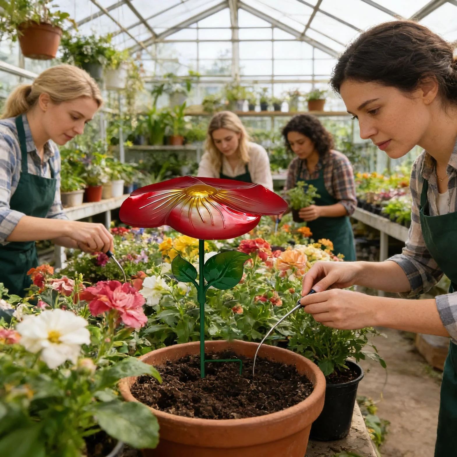 Sombrilla para Plantas - Estaca De Metal Para Flores Y Cactus De Jardín Con Sombra - Sombrilla de Macetas | para Jardineros Caseros Cultivadores de Hortalizas Coleccionistas de Suculentas y Cactus