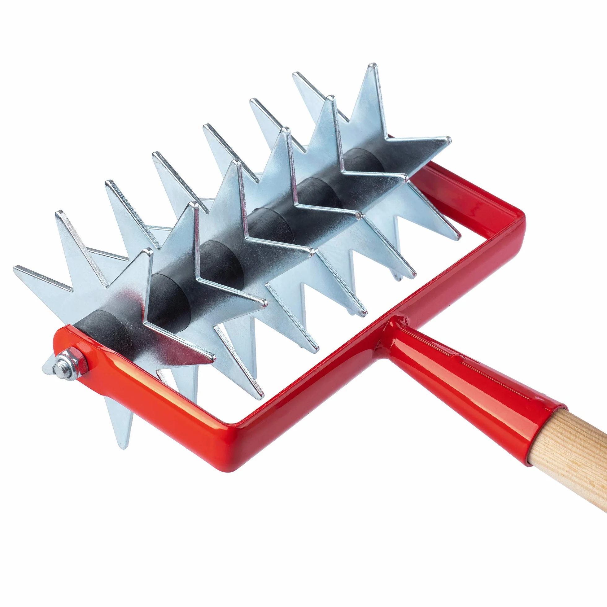 KADAX Fresa de Jardín de Metal, Colector para Aflojar el Suelo, Cultivador para Jardín, Césped, Malas Hierbas, Azada, Recogedor, Cultivador de Ruedas, Ventilador (Con 6 Estrellas)
