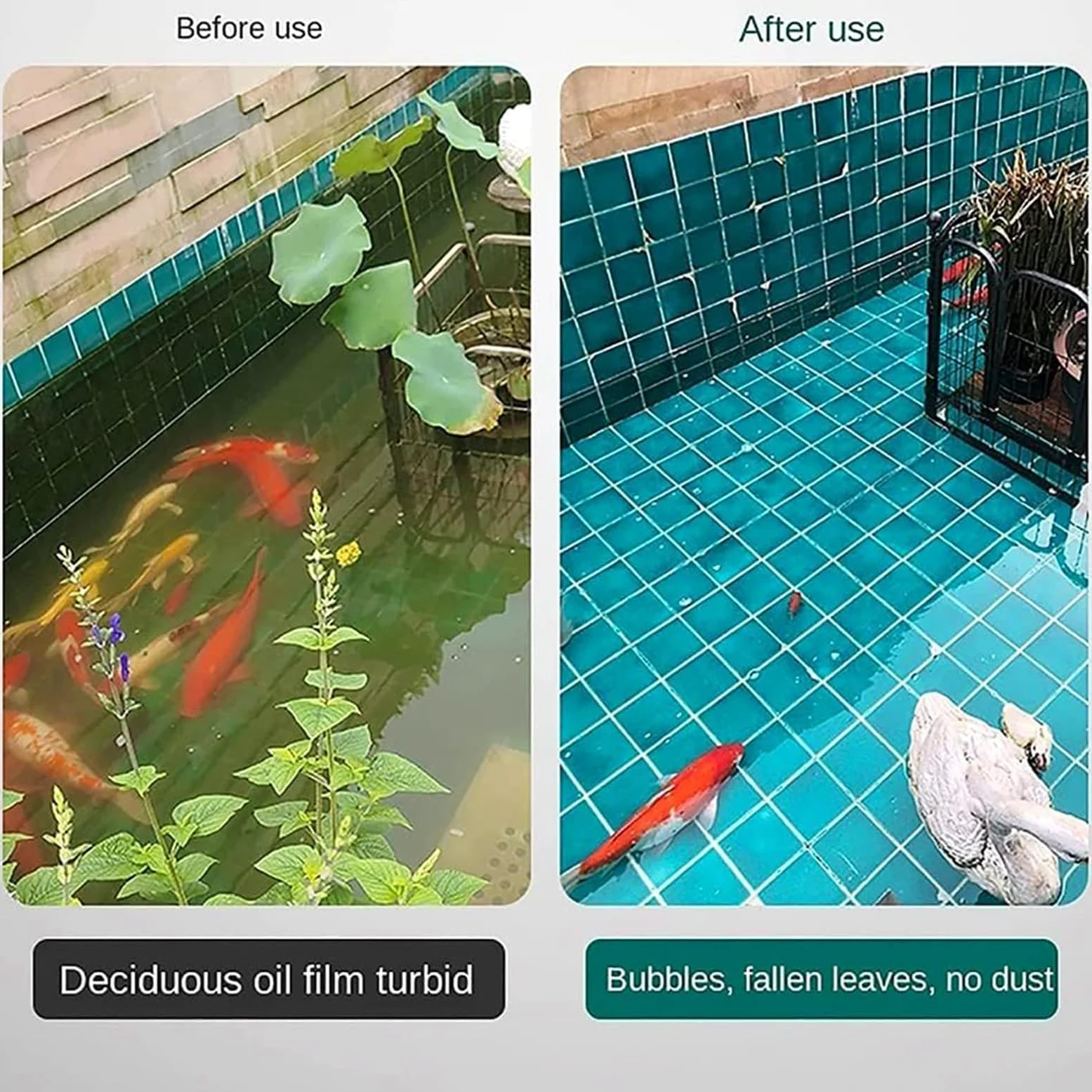 43W aspiración Flotante Estanque Skimmer, vacío del Estanque con Bomba, Cable de alimentación de 10 m de Largo y Filtro de Planta acuática, fácil de Usar para el Mantenimiento del Estanque del jardín