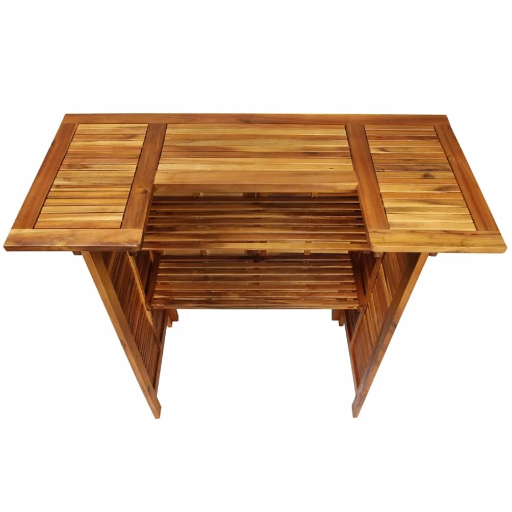 vidaXL Juego Muebles de Bar para Jardín 3 Piezas Mesa Silla Asiento Butaca Taburete Pub Bistró Comedor Patio Desayuno Madera Maciza de Acacia
