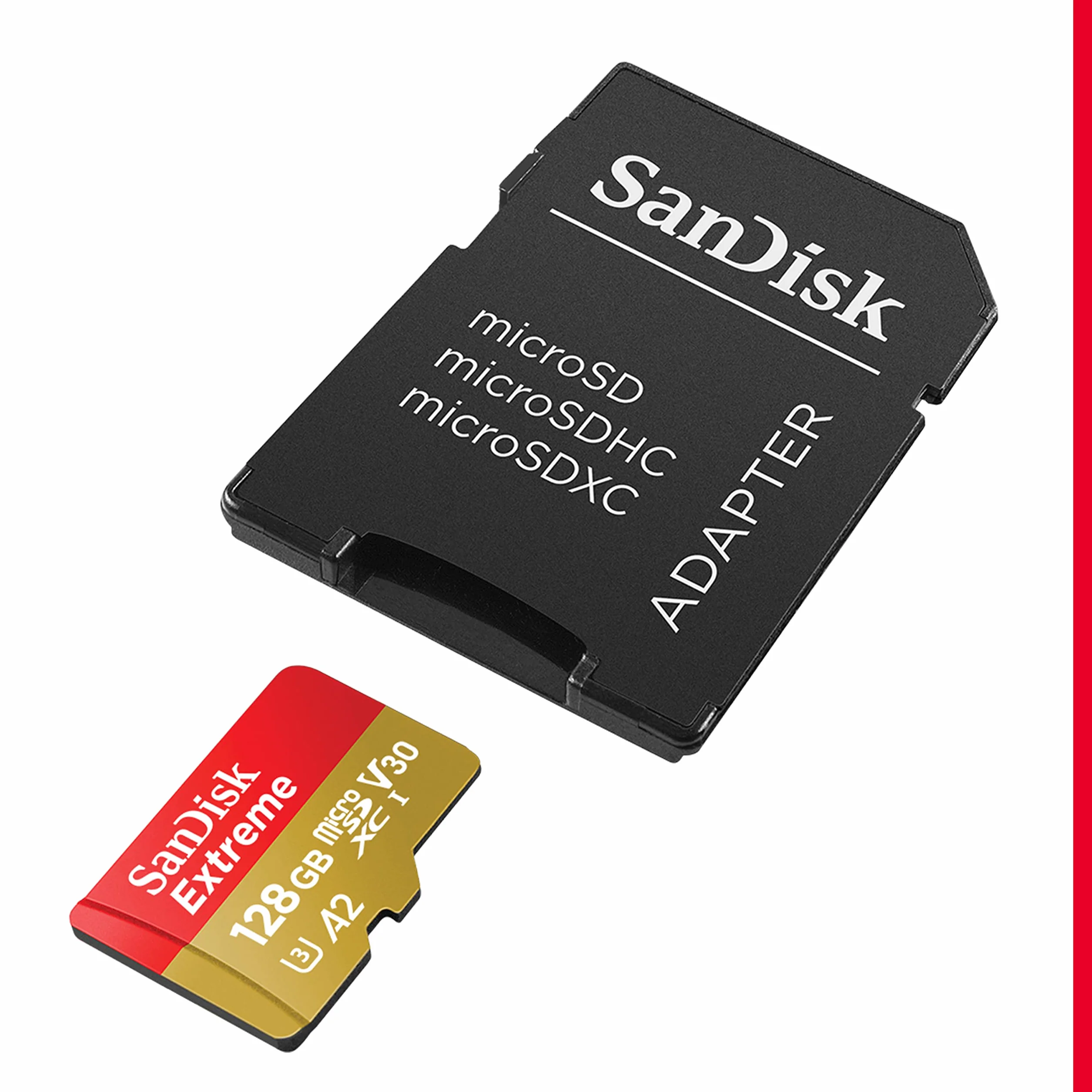 SanDisk Extreme Tarjeta Micro SDXC 128GB + Adaptador SD V30 A2 C10 U3 UHS-I 190 MB/s