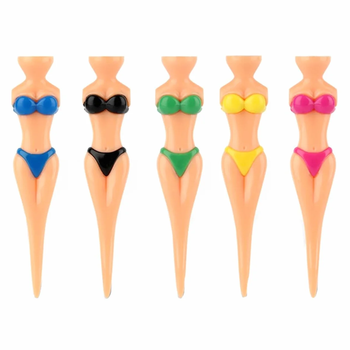 Tees de golf de plástico de colores con pinchos largos resistentes a la rotura