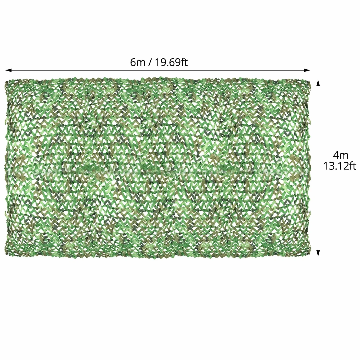 QWORK Red de Camuflaje 4m x 6m, Red Camuflaje Sombra Exterior, para Caza al Aire Libre