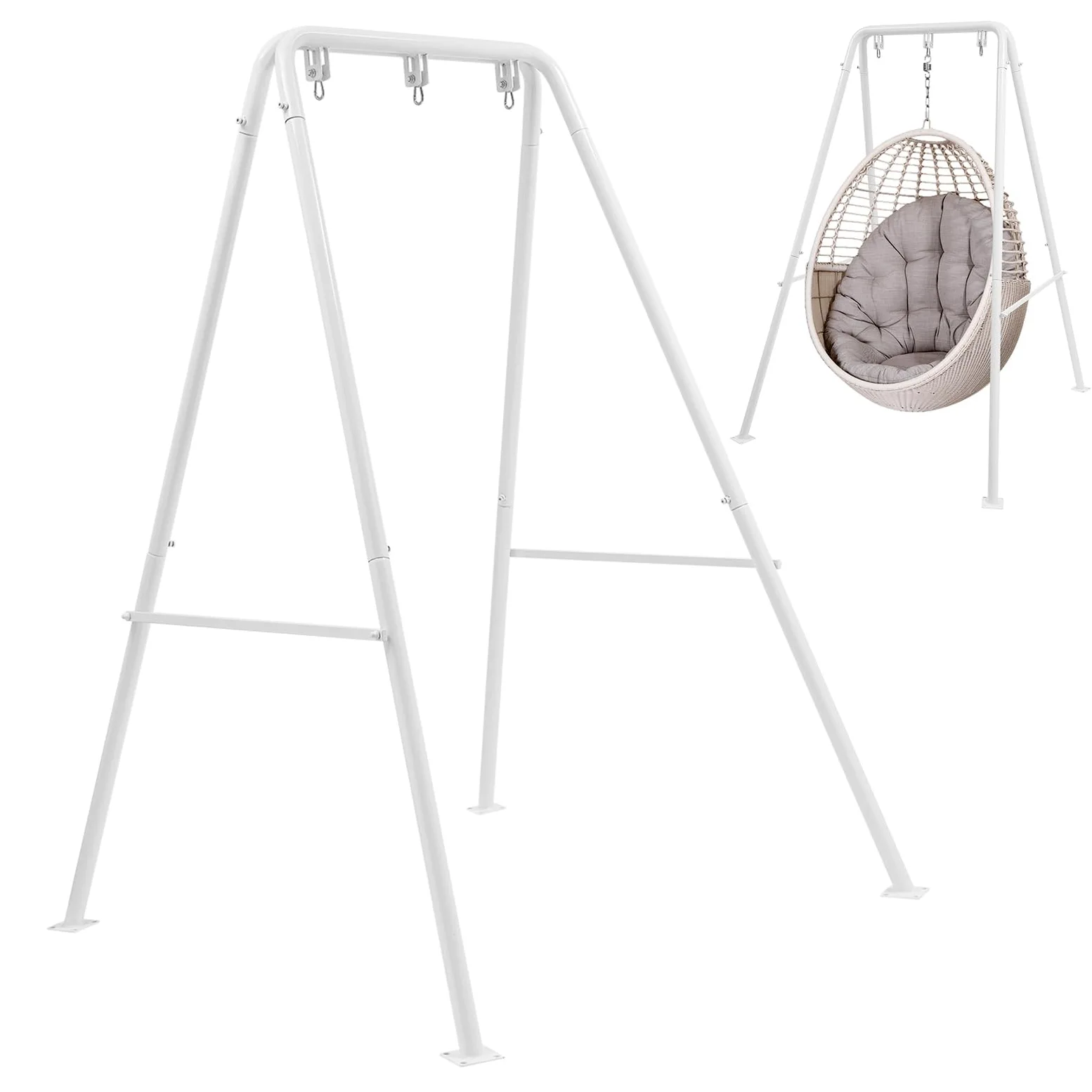 Estructura de hamaca colgante, estructura portátil para silla colgante, fácil de montar (silla colgante no incluida), marco de hamaca para interior y exterior