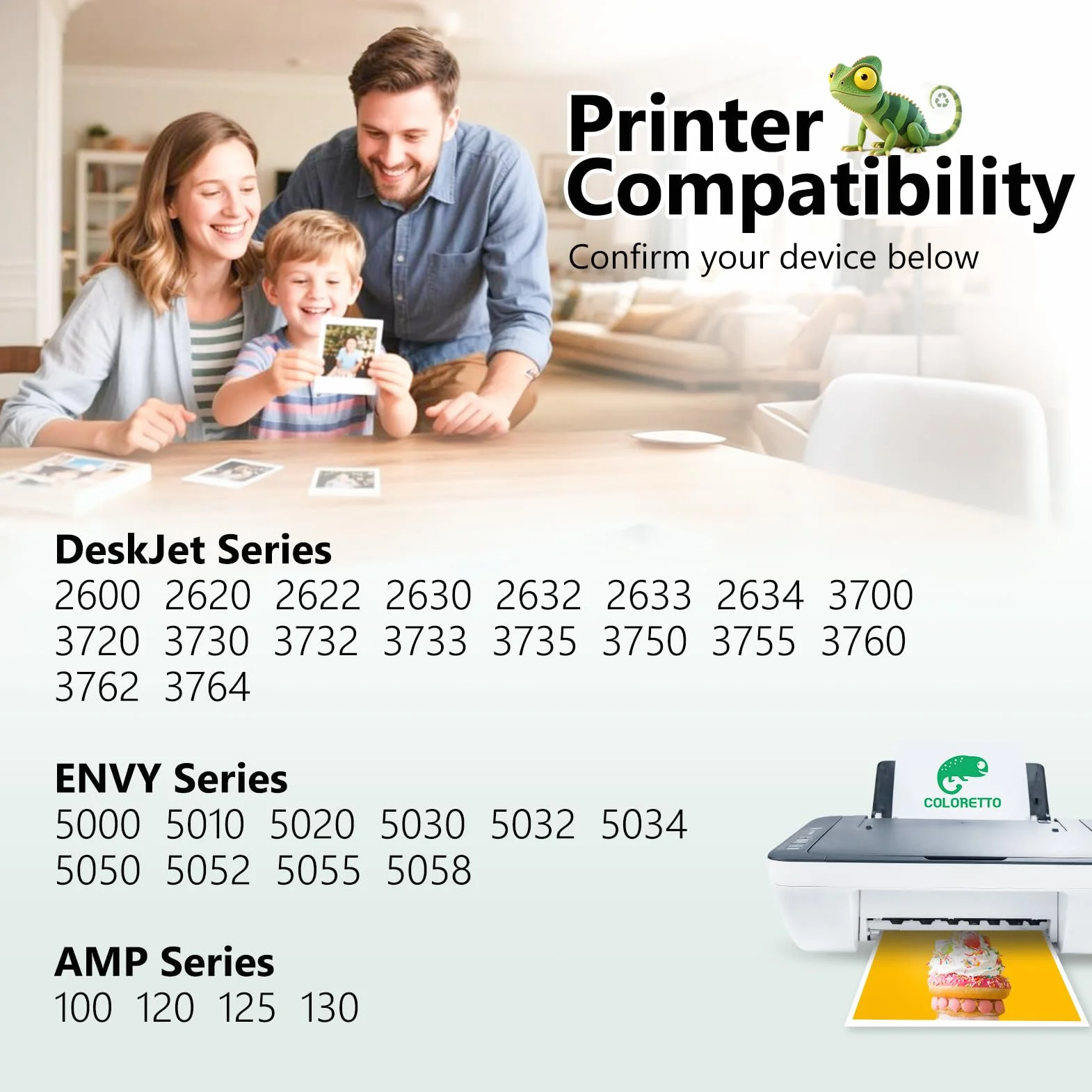 COLORETTO 304XL Cartuchos de Tinta para HP DeskJet 3760 3720 2630 3700 Envy 5030 5010 5020 Negro y Color