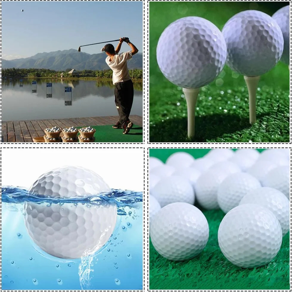 Juego de 6 pelotas de golf de 42 mm, blandas para entrenamiento en interiores o exteriores, color blanco