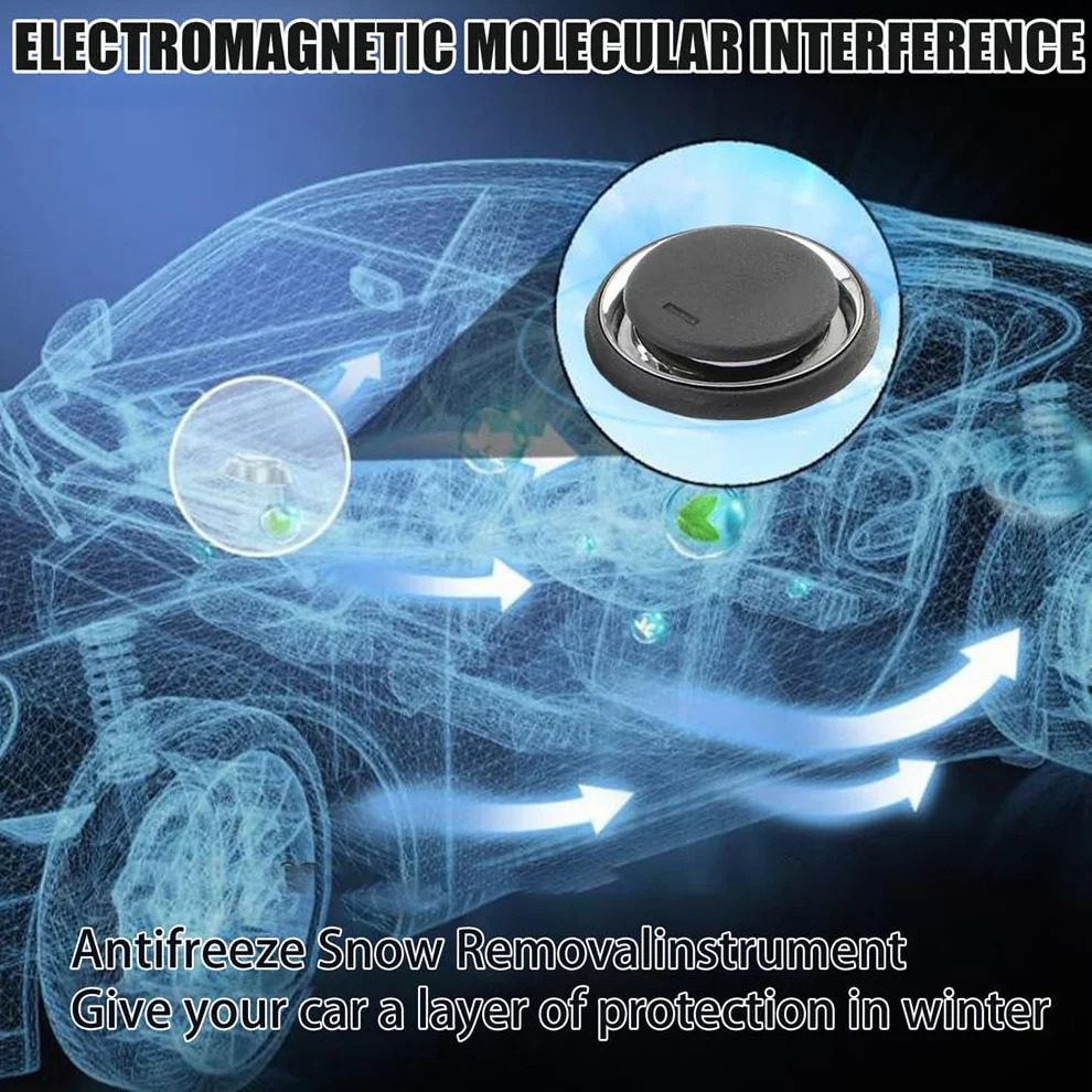 Electromagnetic Car Snow Removal Device, Car Winter Accessories, Solar Driven Antifreeze Device, Portable Kinetic Molecular Heater, Fast and Efficient Snow Removal for Cars (1PC)