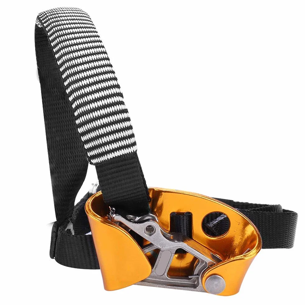 Ascender de Pie Negro Aleación Aluminio 8.3 x 4.7 cm para Escalada Montañismo