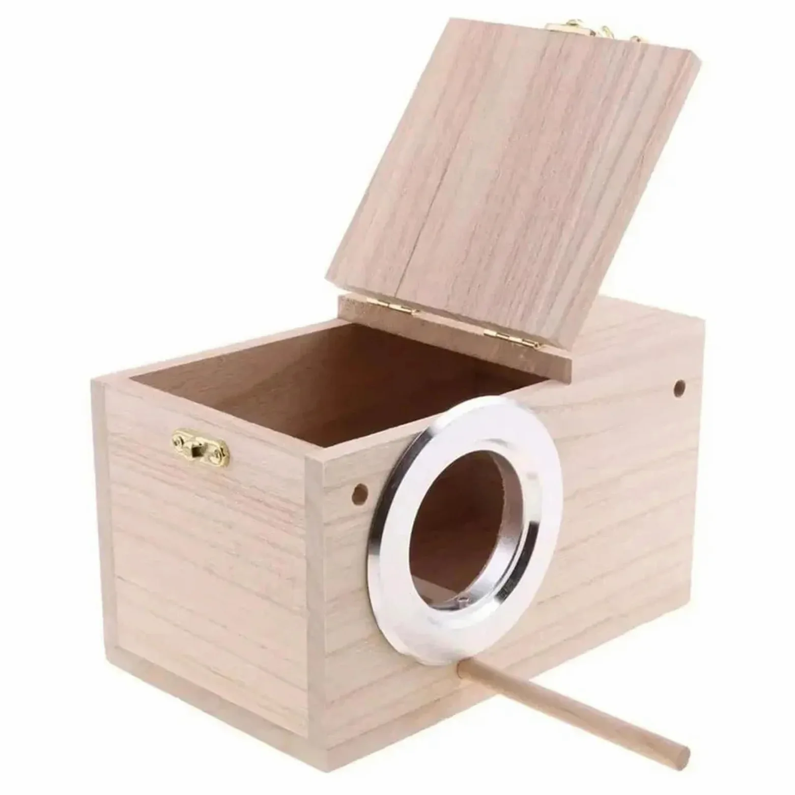 Nido de Madera para pájaros Jaula Nido for Loros, agapornis de Madera, Herramientas for el hogar, Casas for pájaros for jardín(L)