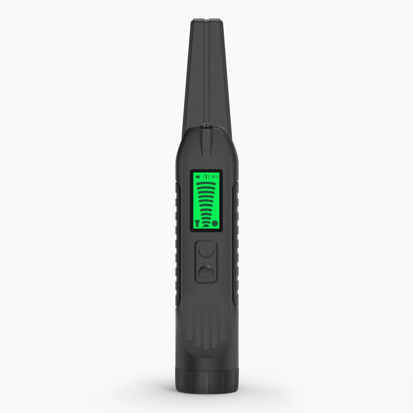 Matybobe Detector de Metales de Mano Varita Seguridad Pinpointer Pantalla LCD Detección 360 3 Modos Sensibilidad Ajustable Alarma Vibración con Linterna para Control Segu (Negra)
