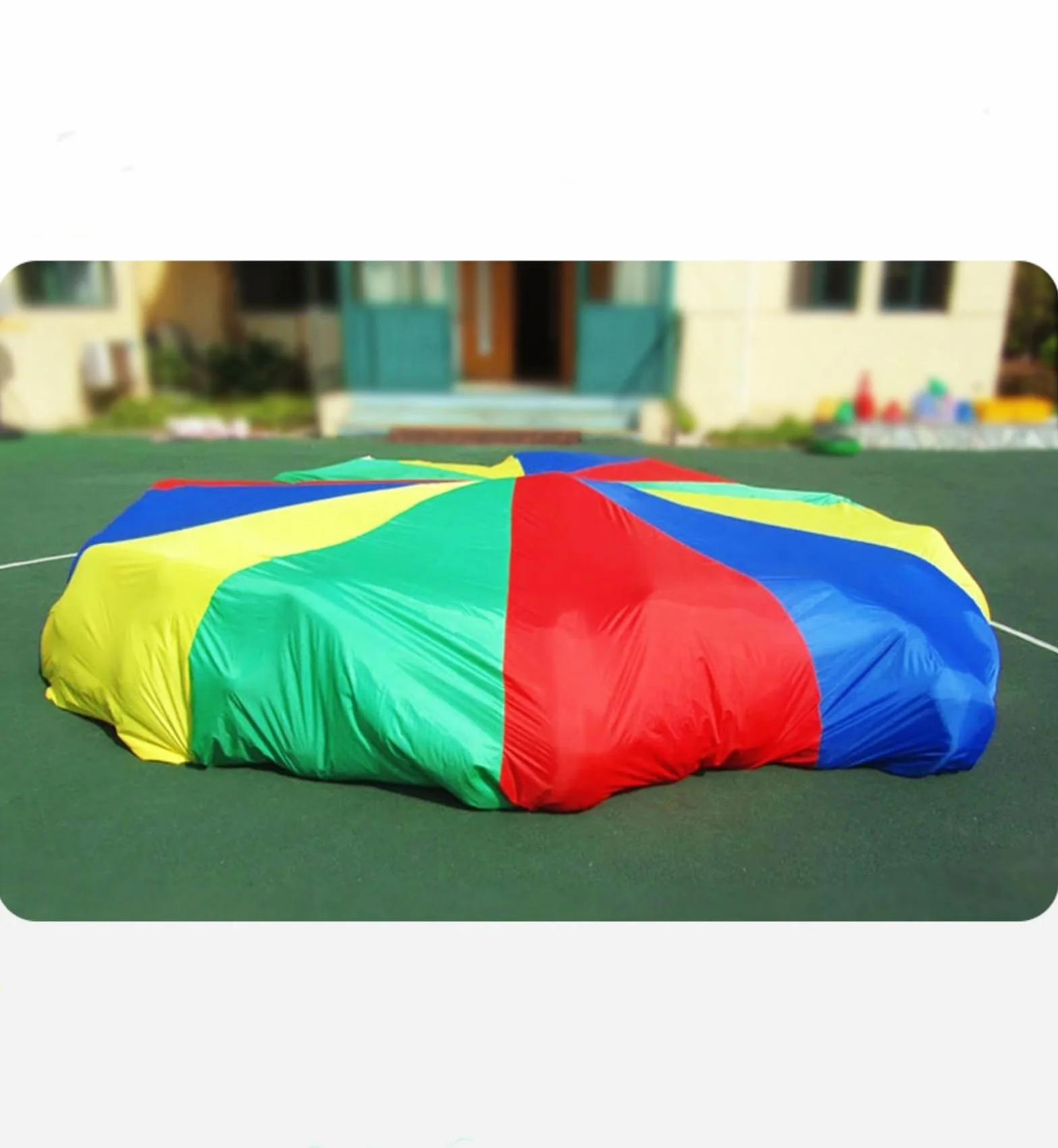 Paracaídas de Color Arcoiris para Niños Juego Actividades Deportivas Fiestas Ejercicios Grupo (2m)