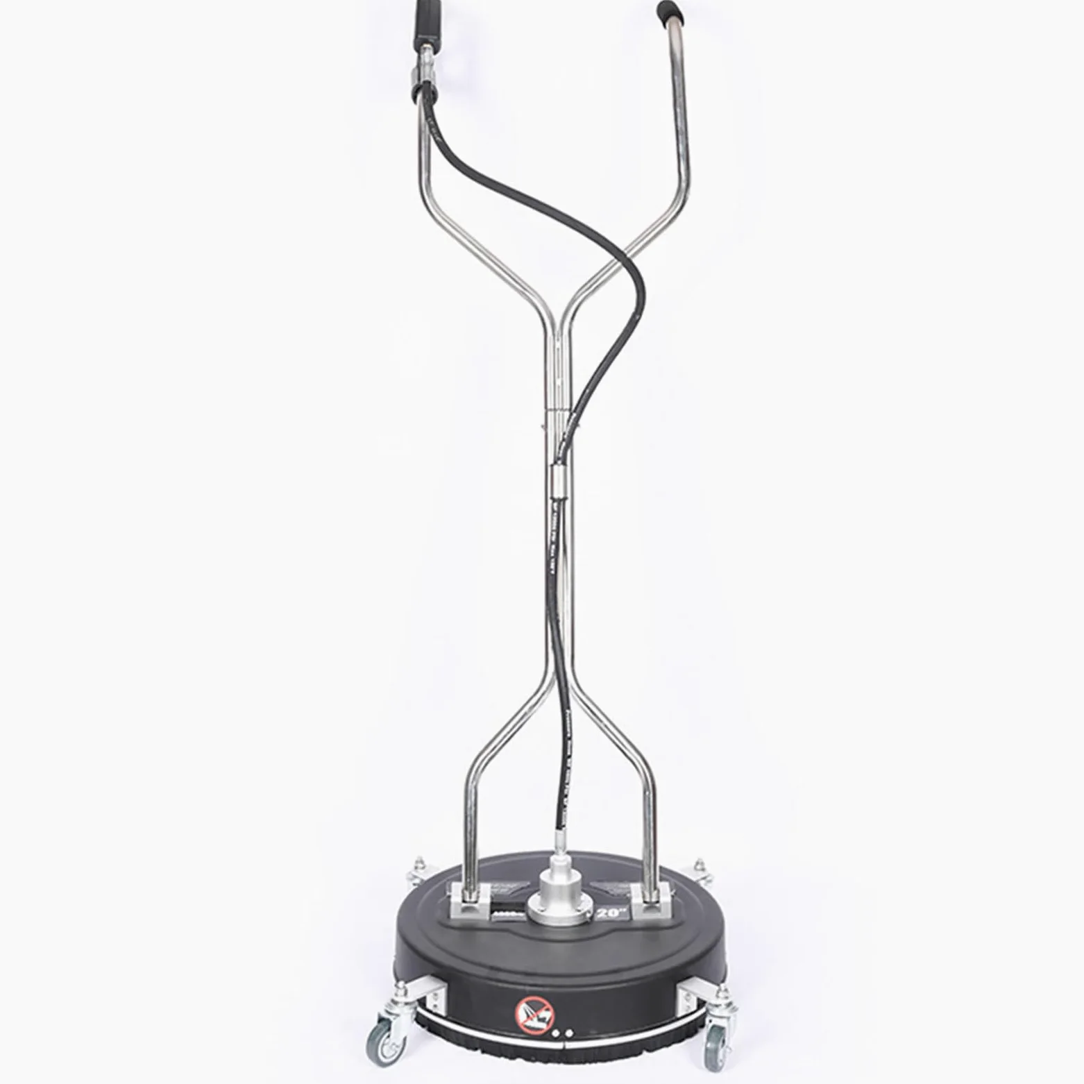 Limpiador de superficies de 21 pulgadas con barra de pulverización, accesorio giratorio de acero inoxidable para calzadas, patios y cubiertas