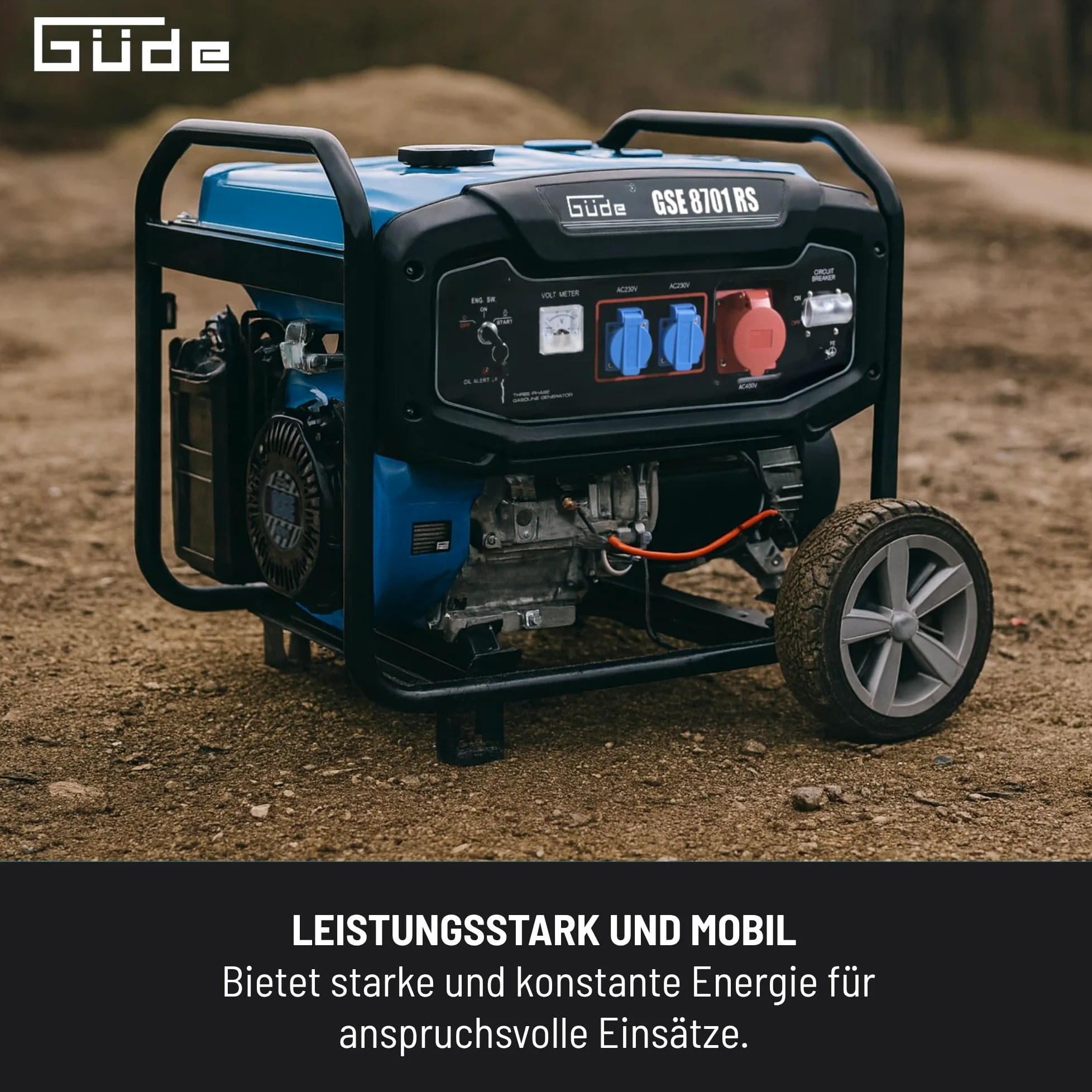 Güde GSE 8701 RS - Generador de corriente a gasolina