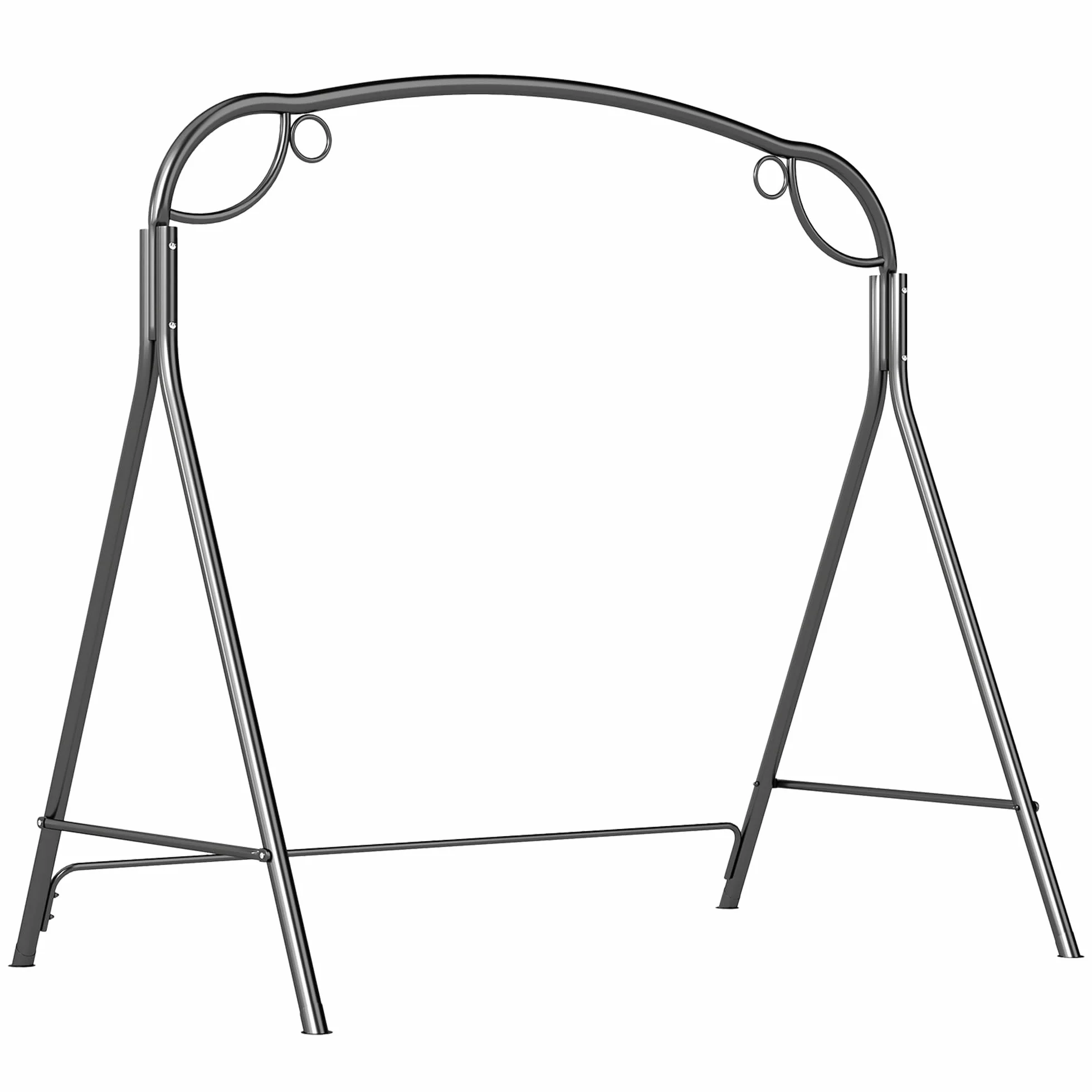 Outsunny Soporte para Columpio de Metal Estructura de Columpio Resistente con Patas en Forma de A Carga 220 kg para Jardín Parque Patio Porche 172x126x170 cm Bronce