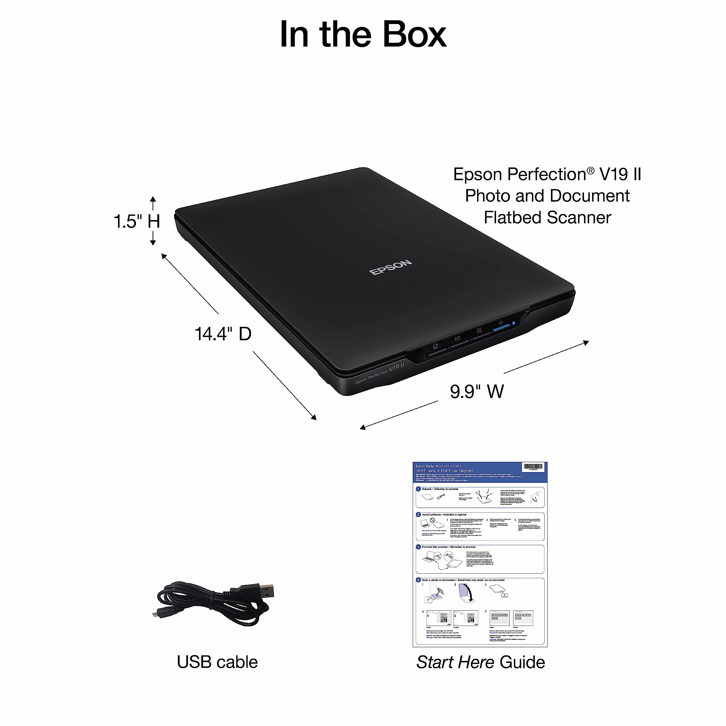 Epson Perfection V19 II Escáner Plano 4800 PPP USB