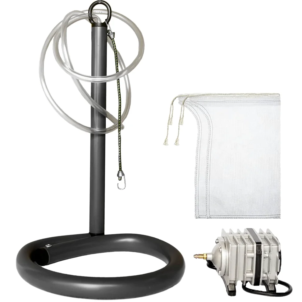 Worm Brew - Compost Tea & Worm Cast Tea Brewer - Aireador de cubo de 5 galones (bomba incluida) D10