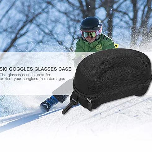 RiToEasysports Caja para Gafas de esquí, Estuche Rígido con Cremallera
