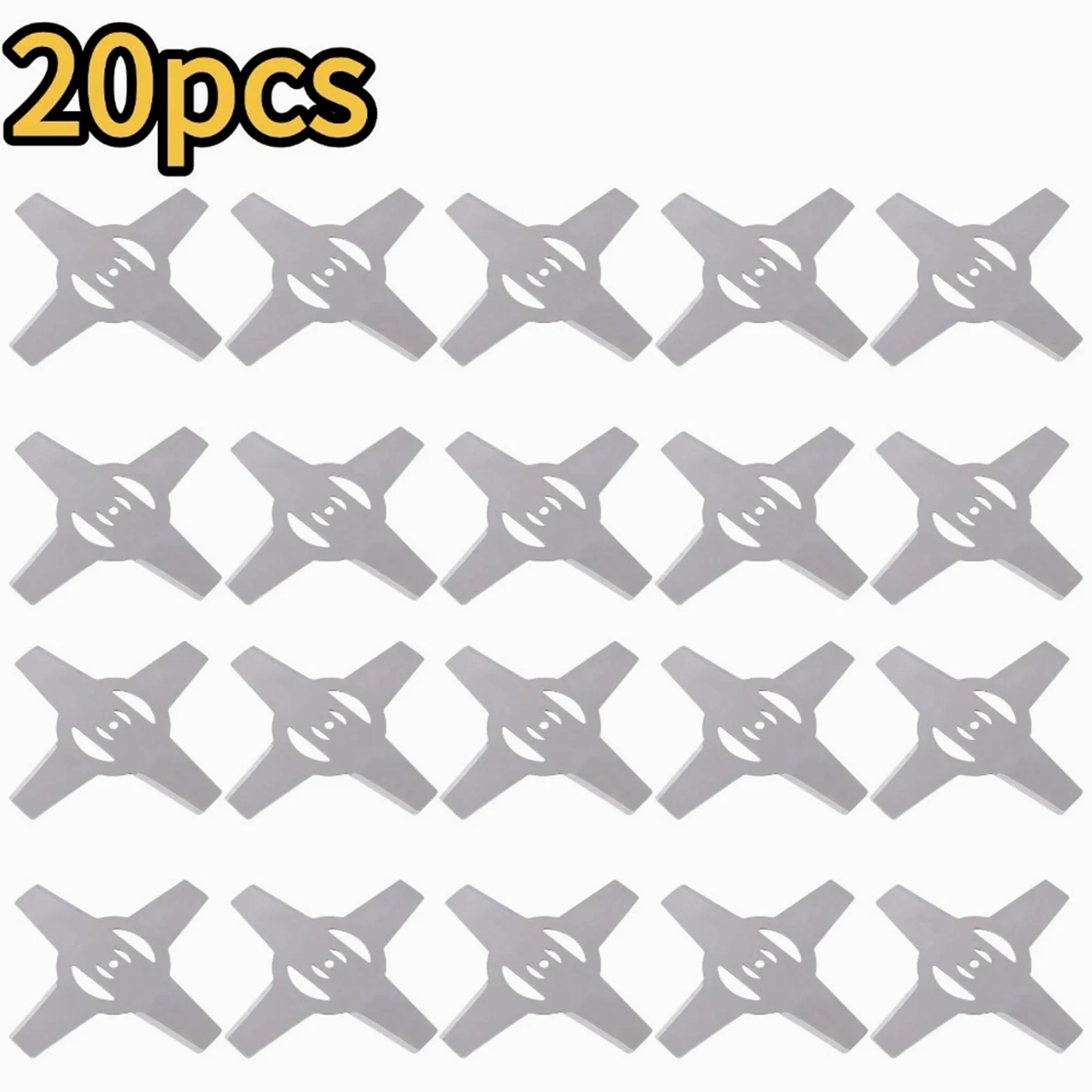 Cuchillas De Cabeza Cortadora De Cepillo Recortadora De Metal De 150mm, 4 Dientes For Piezas De Repuesto De Cortacésped(20pcs)