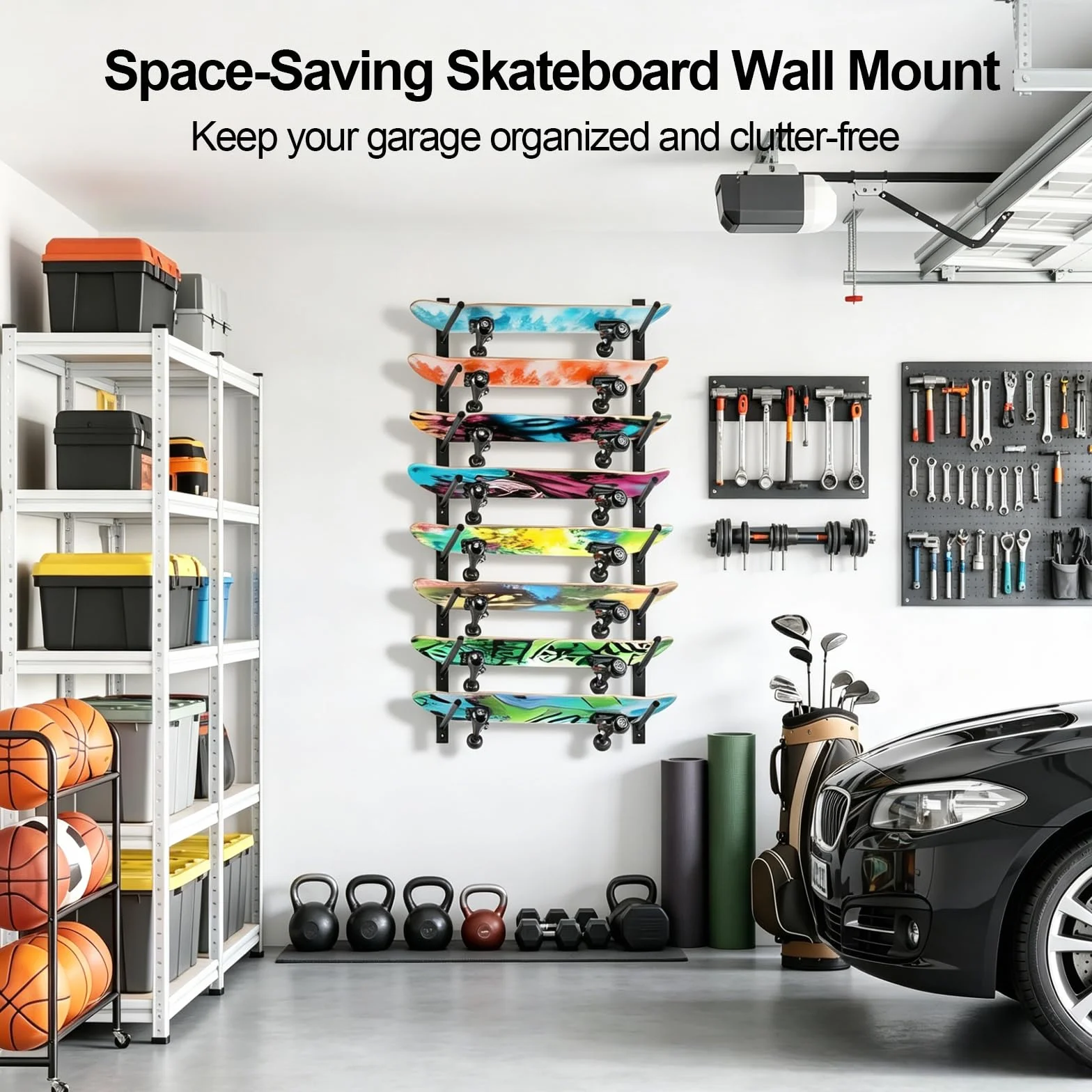 Soporte de Pared para Monopatín, Snowboard y Longboard - Bijun
